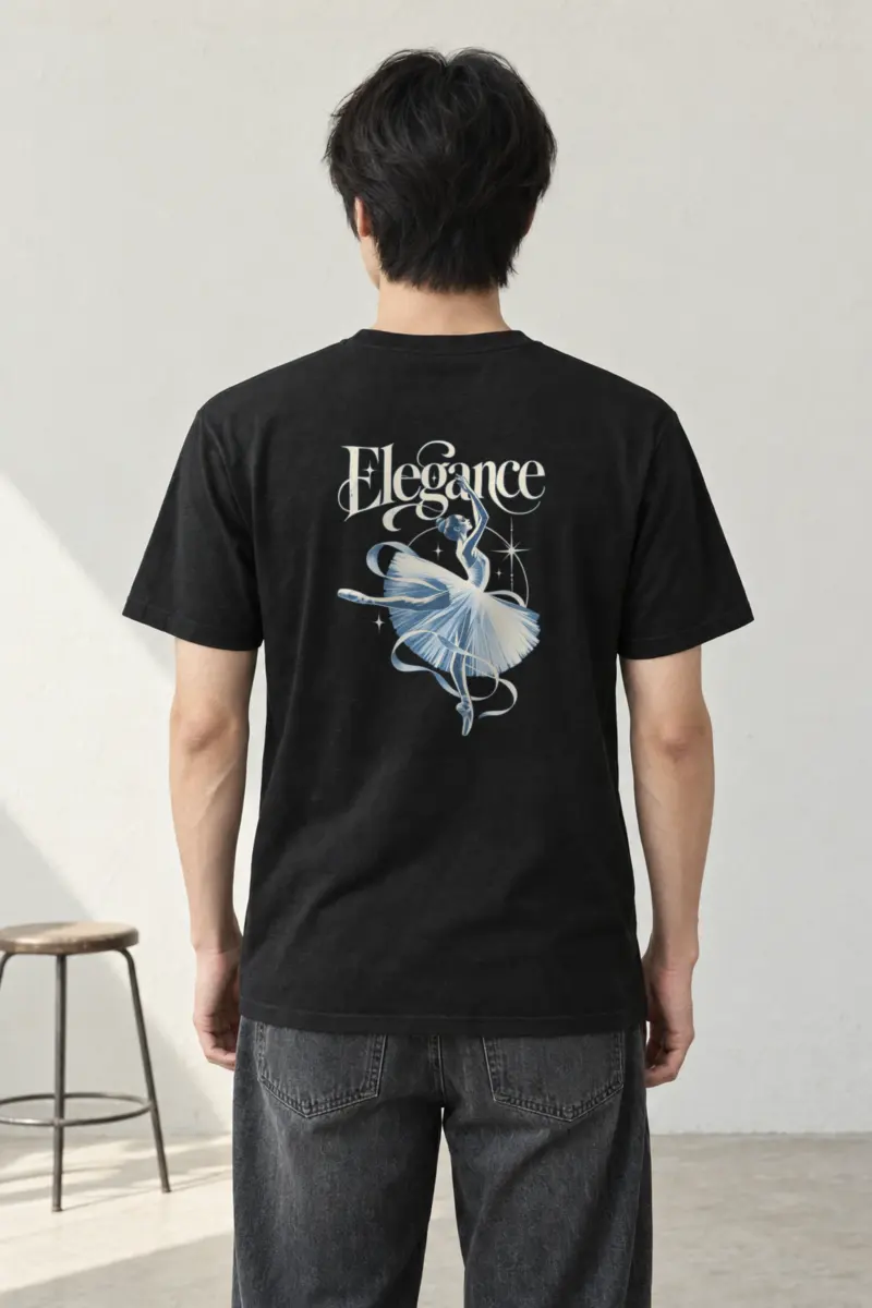 "Art Deco Leap" Heavyweight Unisex Crewneck T-shirt