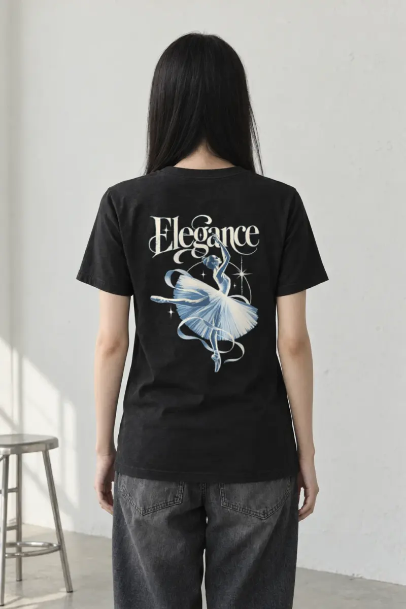 "Art Deco Leap" Heavyweight Unisex Crewneck T-shirt