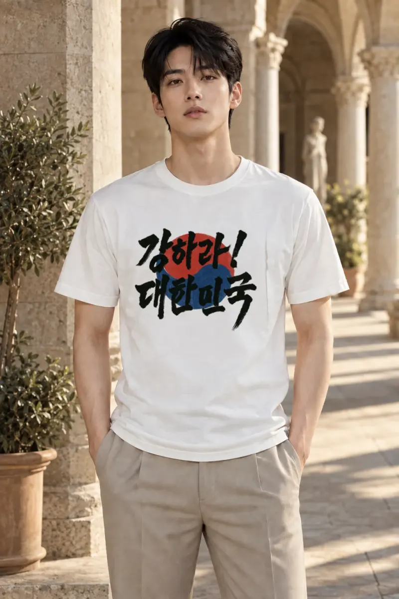 "Asahi Brush Circles" Heavyweight Unisex Crewneck T-shirt | Gildan 5000