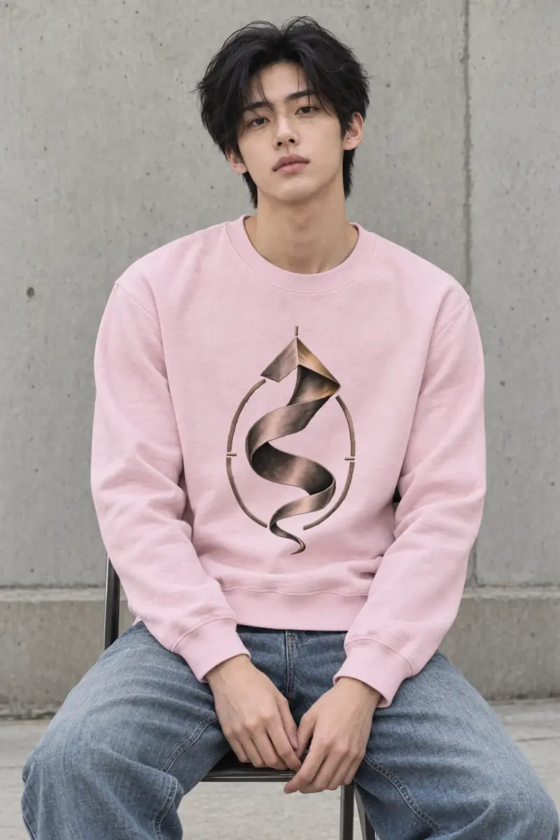 "Ascending Fold" Heavy Blend Unisex Crewneck Sweatshirt | Gildan 18000