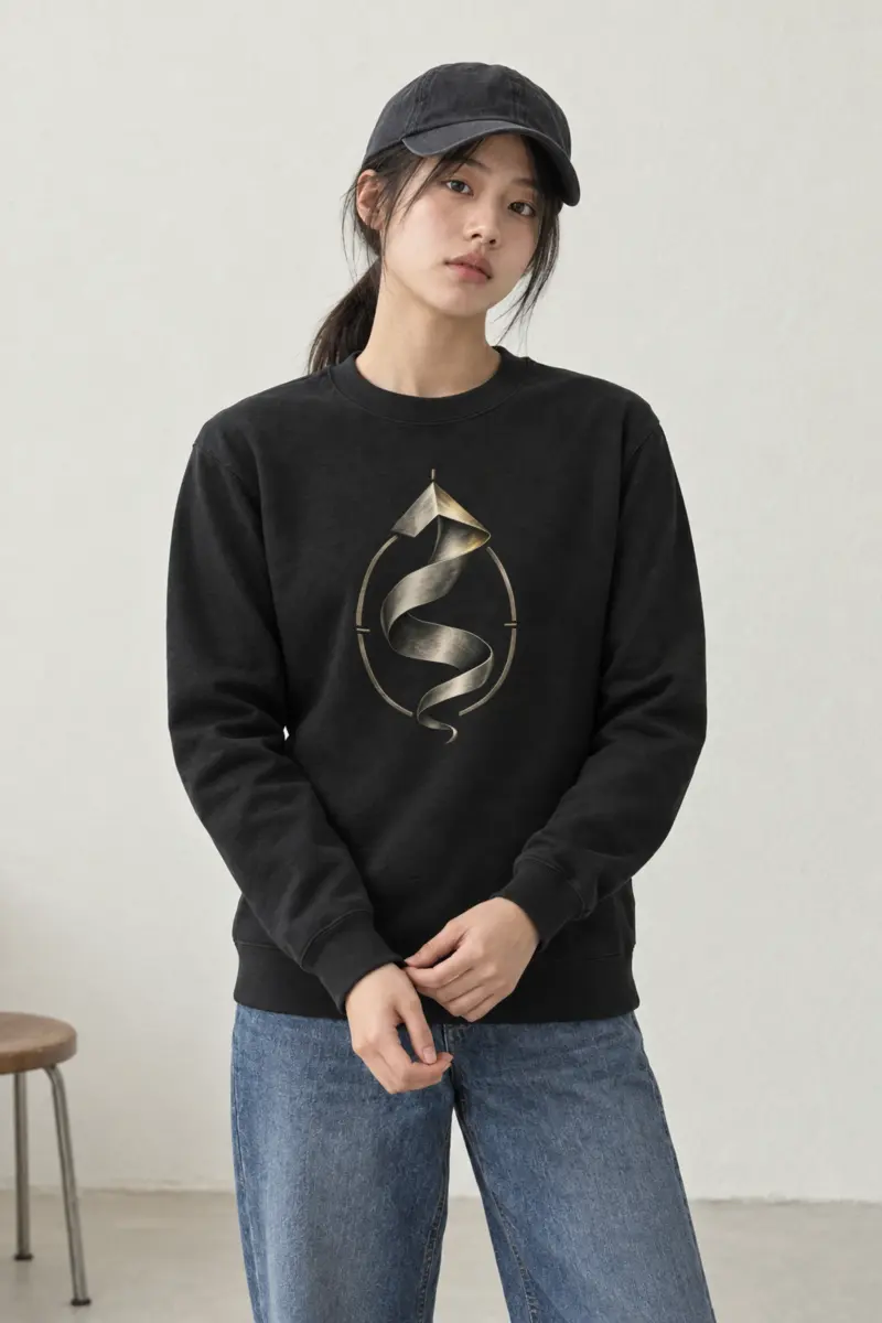"Ascending Fold" Heavy Blend Unisex Crewneck Sweatshirt