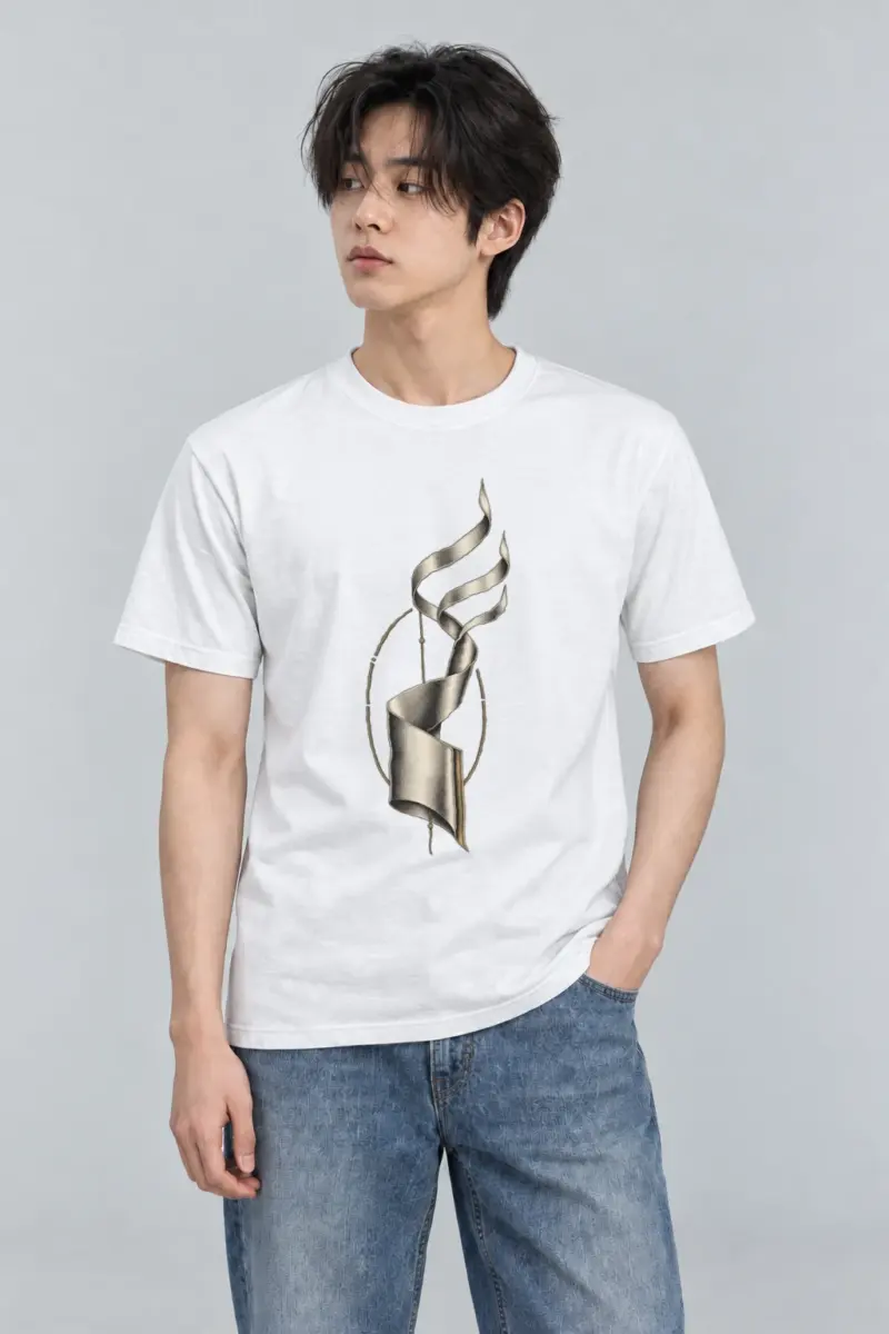 "Ascending Spiral" Heavyweight Unisex Crewneck T-shirt | Gildan 5000