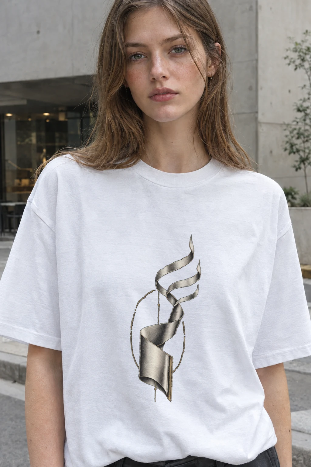 "Ascending Spiral" Heavyweight Unisex Crewneck T-shirt | Gildan 5000