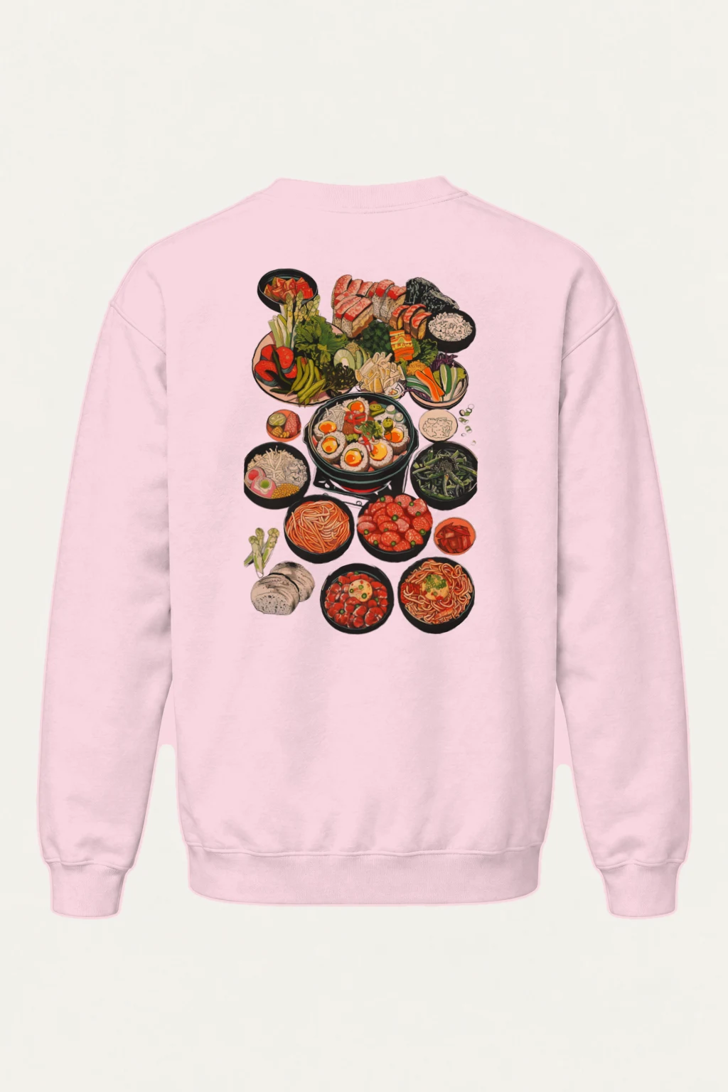 "Asian Food Spread" Heavy Blend Unisex Crewneck Sweatshirt | Gildan 18000
