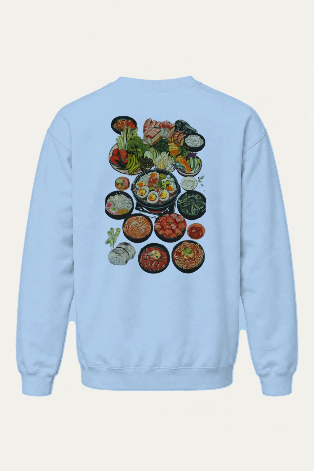 "Asian Food Spread" Heavy Blend Unisex Crewneck Sweatshirt | Gildan 18000