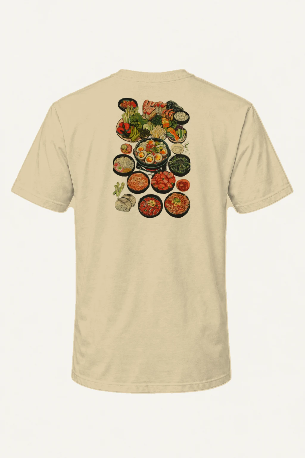 "Asian Food Spread" Heavyweight Unisex Crewneck T-shirt | Gildan 5000
