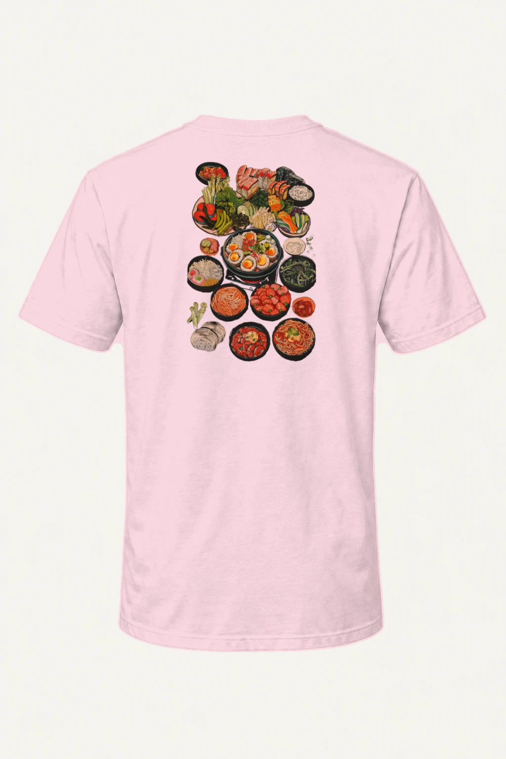 "Asian Food Spread" Heavyweight Unisex Crewneck T-shirt | Gildan 5000