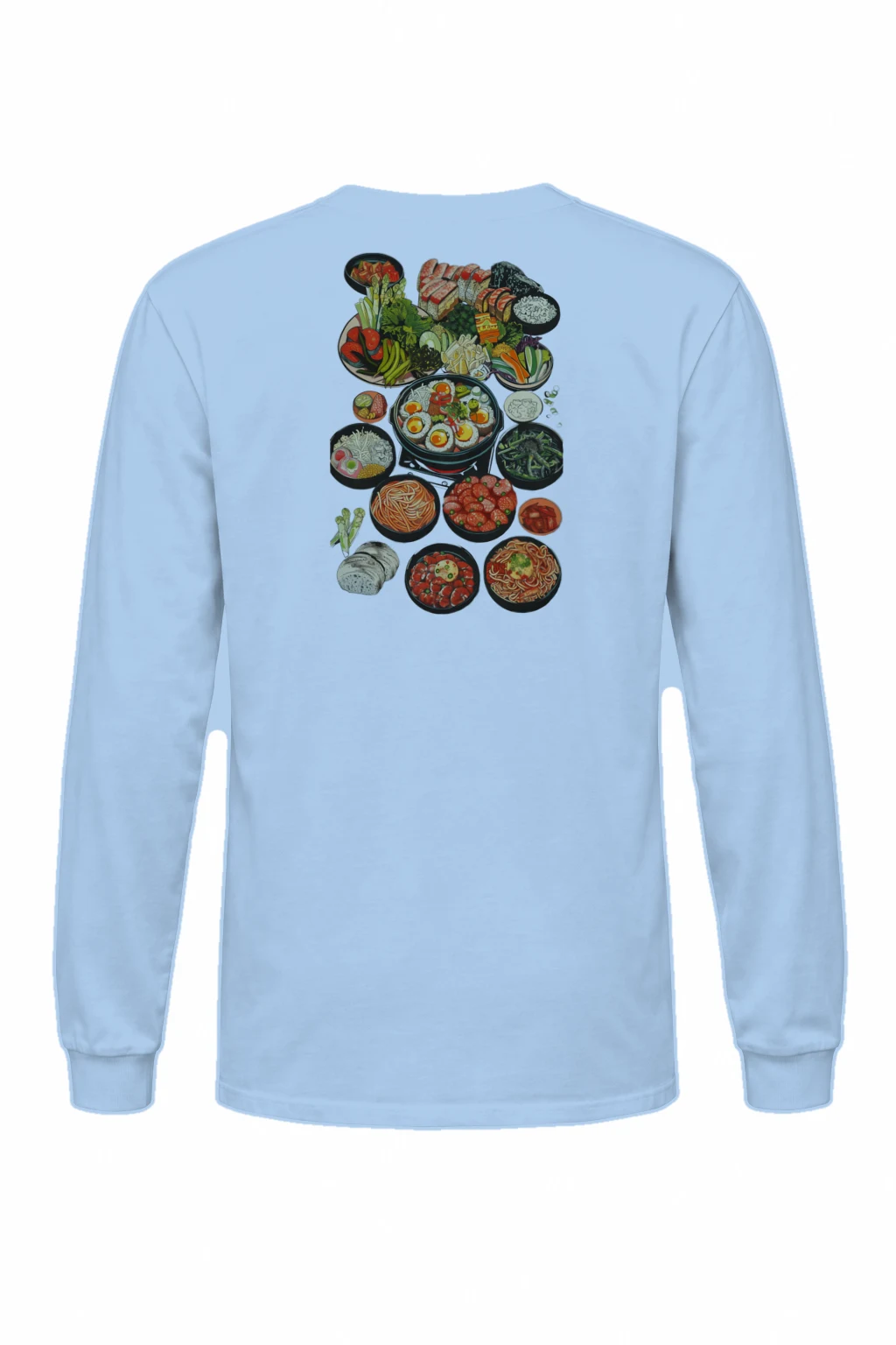 "Asian Food Spread" Unisex Longsleeve T-shirt | Gildan 2400