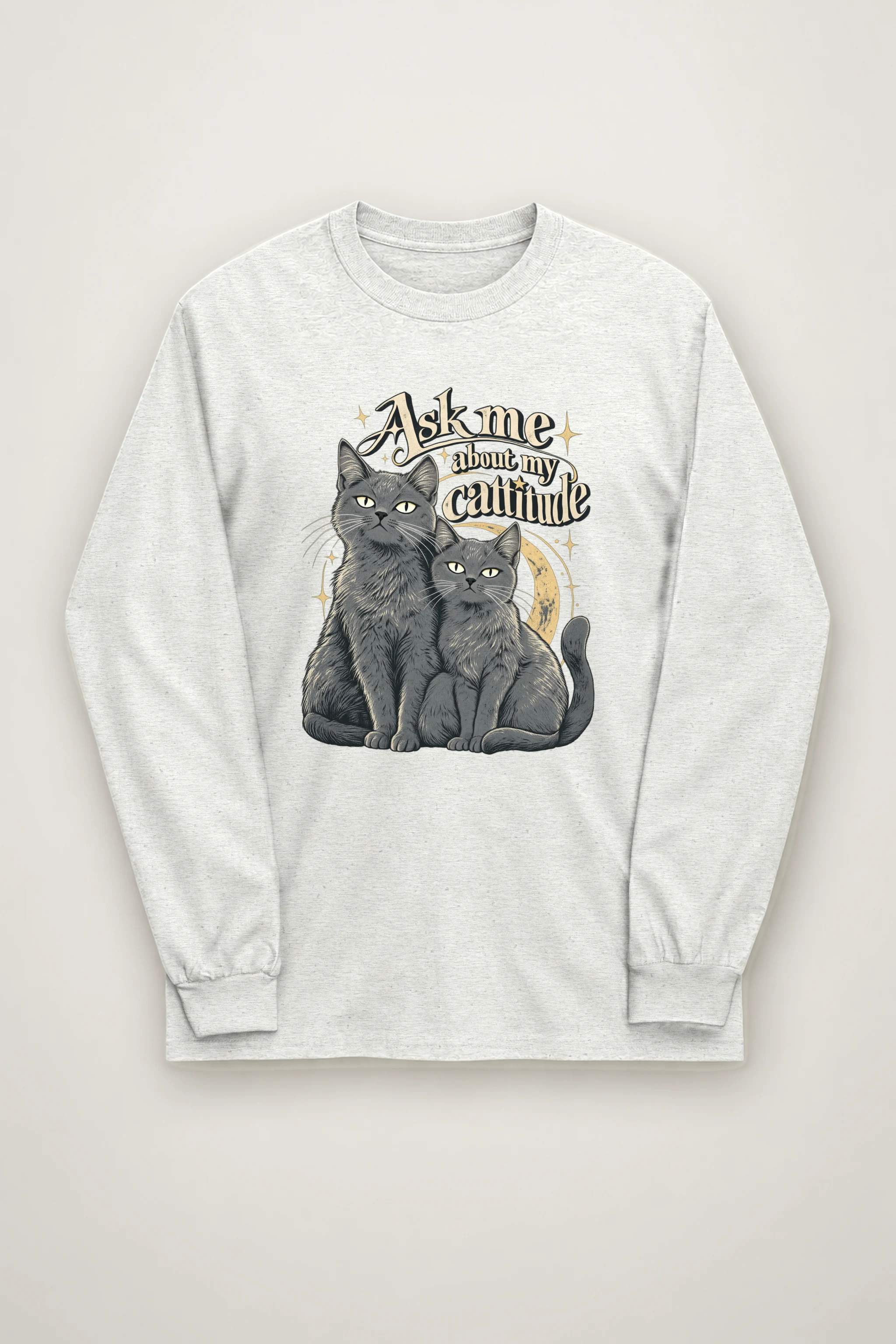 "Ask Me About My Cattitude" Unisex Longsleeve T-shirt