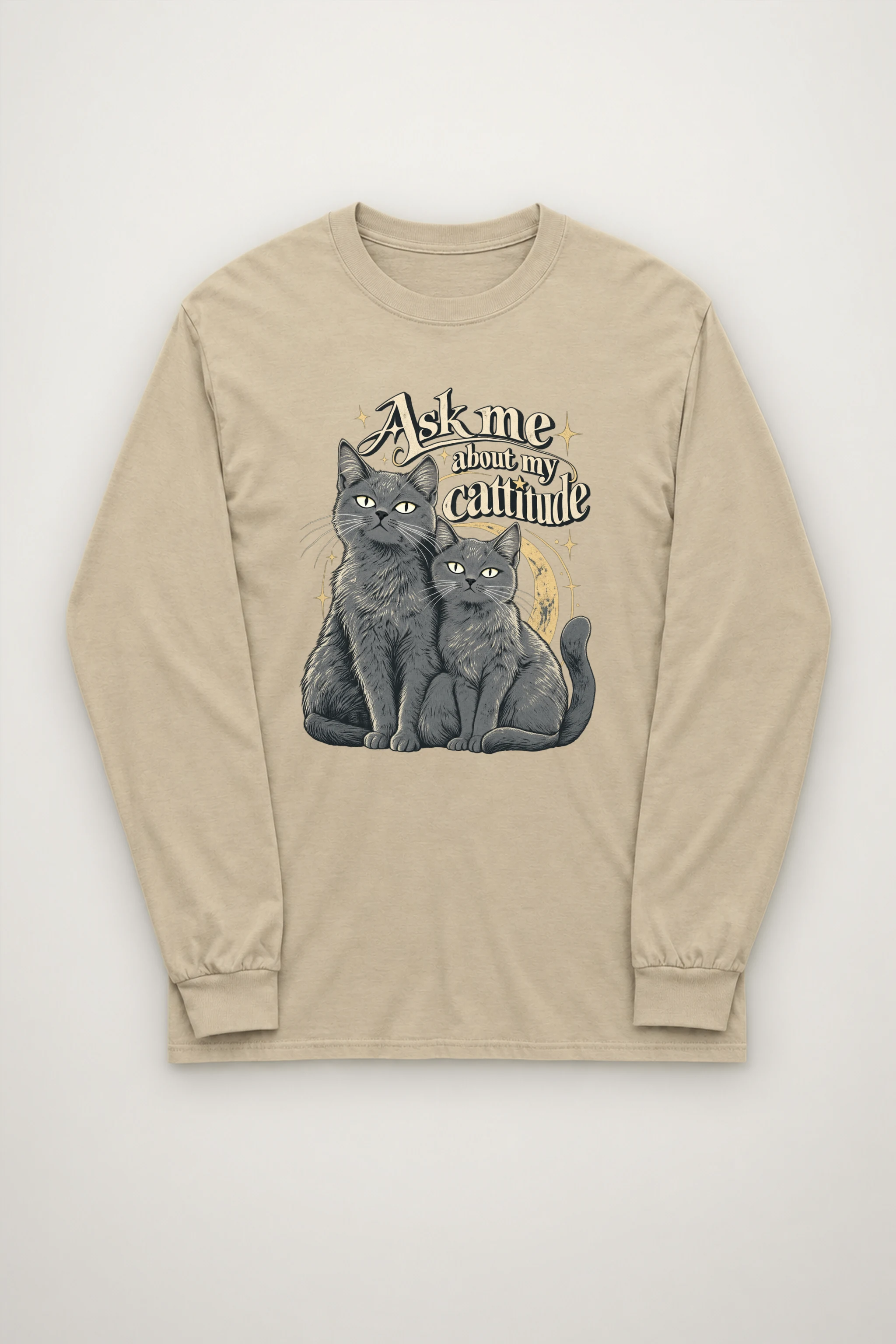 "Ask Me About My Cattitude" Unisex Longsleeve T-shirt