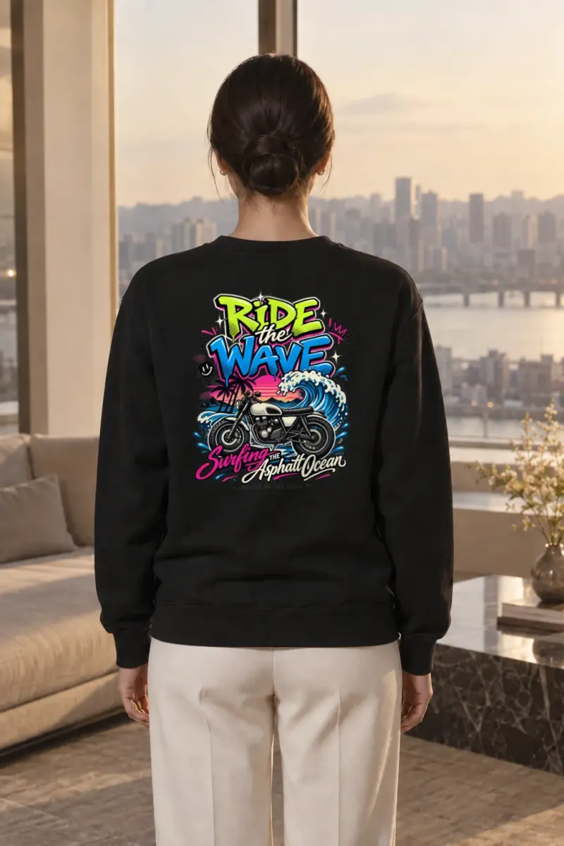 "Asphalt Ocean Journey" Heavy Blend Unisex Crewneck Sweatshirt | Gildan 18000