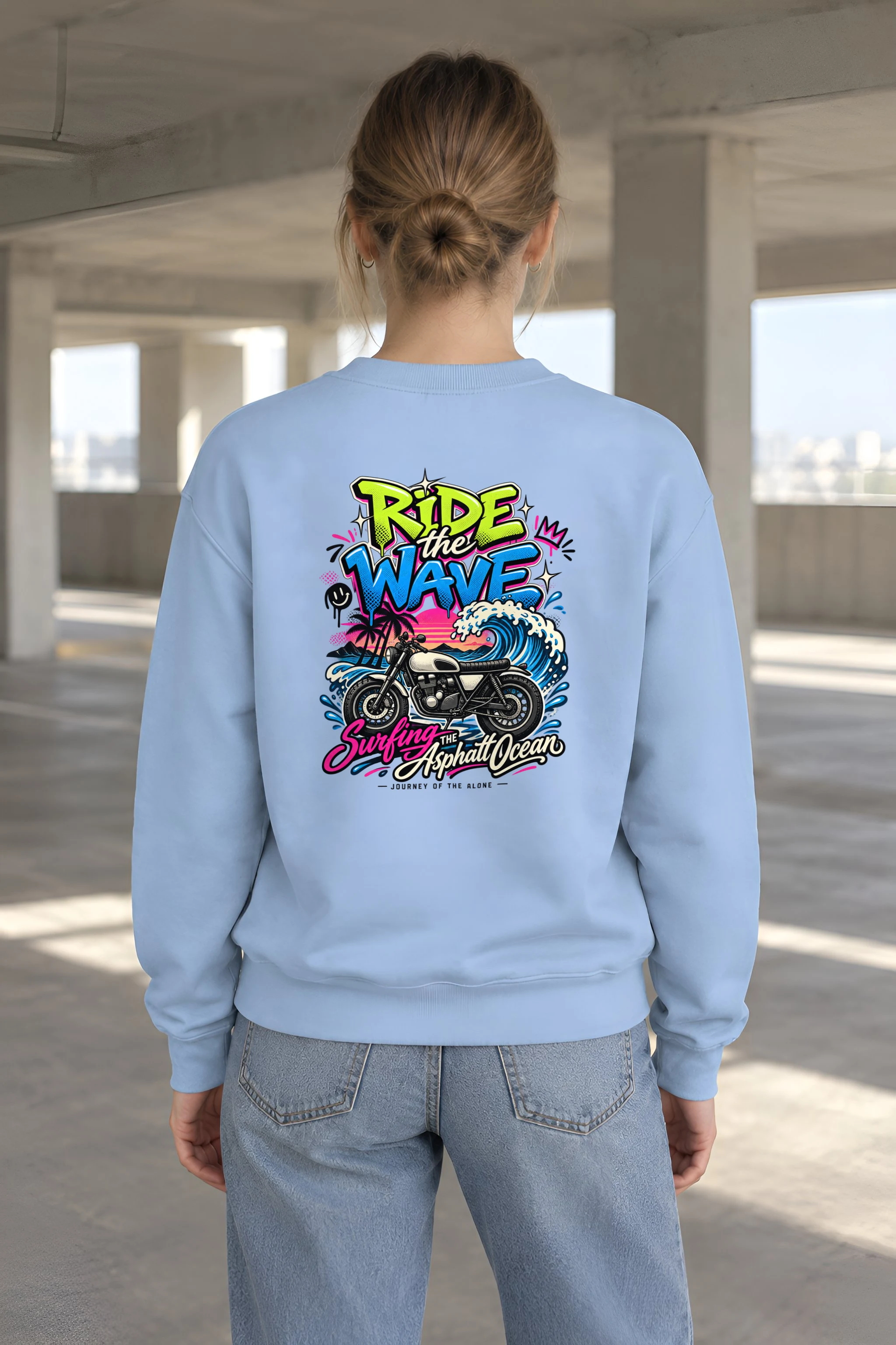 "Asphalt Ocean Journey" 1 Crewneck Sweatshirt