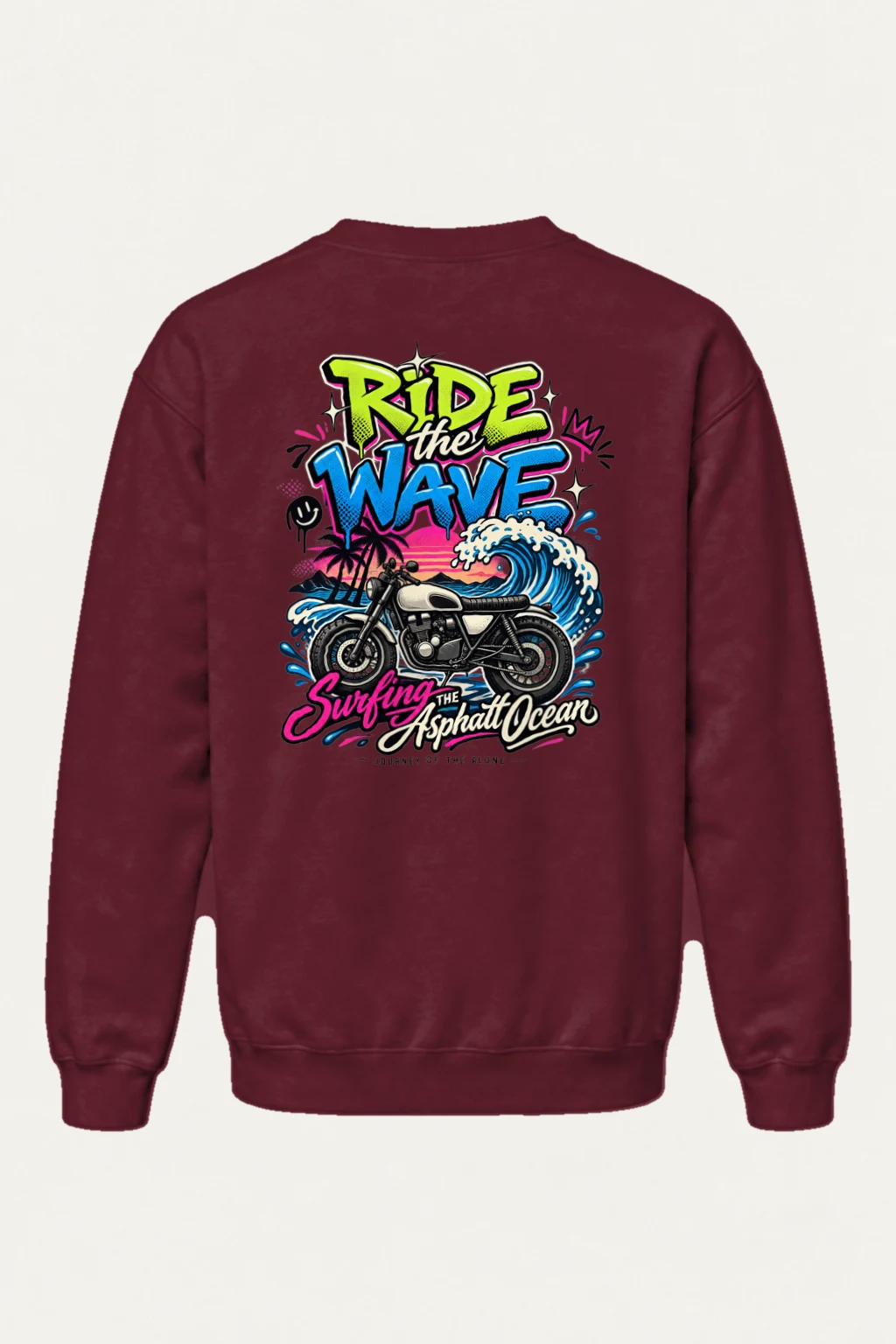 "Asphalt Ocean Journey" Heavy Blend Unisex Crewneck Sweatshirt | Gildan 18000