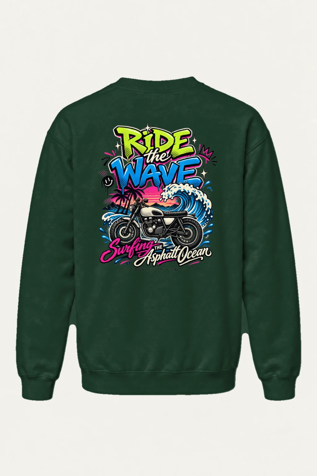 "Asphalt Ocean Journey" Heavy Blend Unisex Crewneck Sweatshirt | Gildan 18000