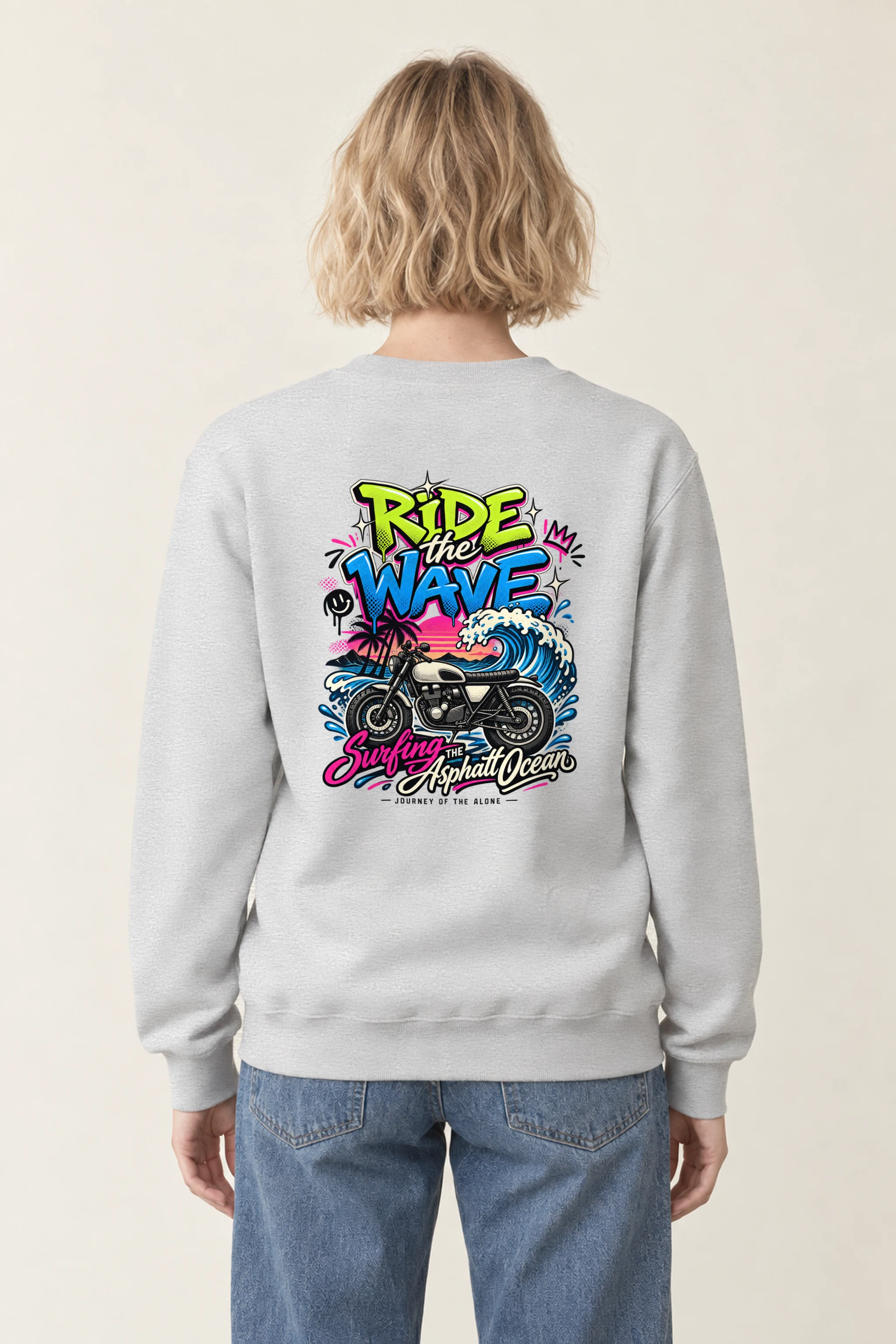 "Asphalt Ocean Journey" 1 Crewneck Sweatshirt