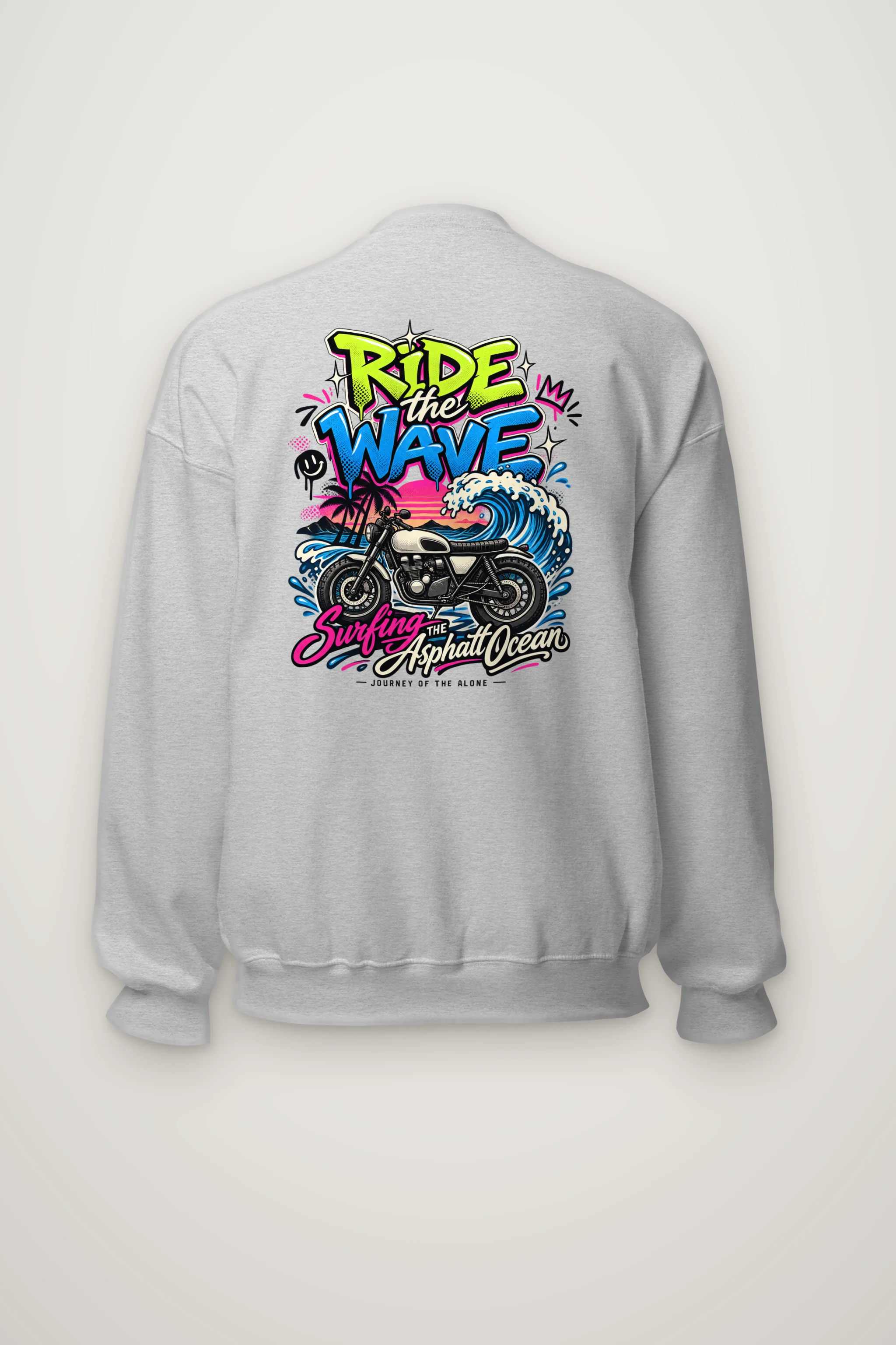 "Asphalt Ocean Journey" Heavy Blend Unisex Crewneck Sweatshirt