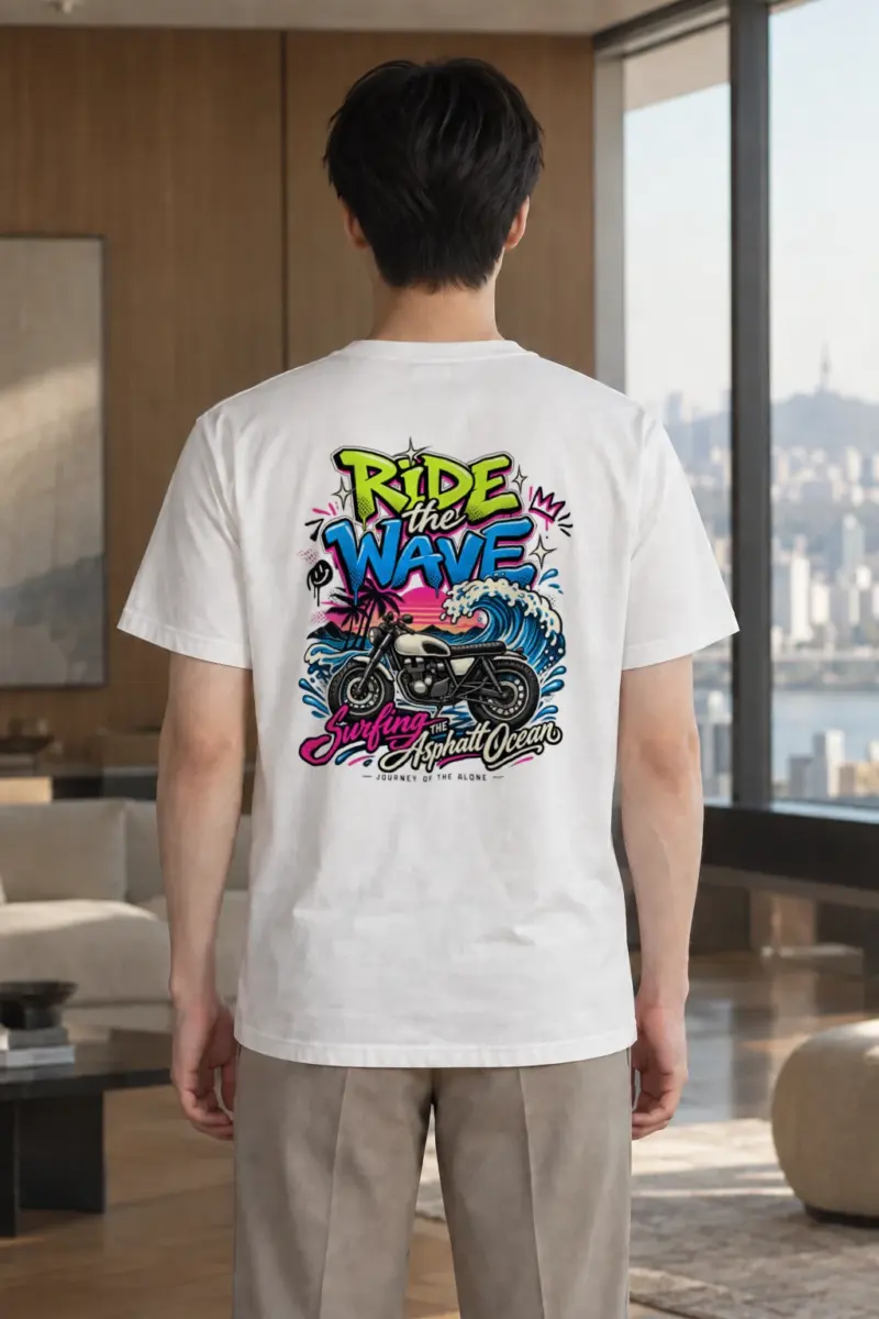 "Asphalt Ocean Journey" Heavyweight Unisex Crewneck T-shirt
