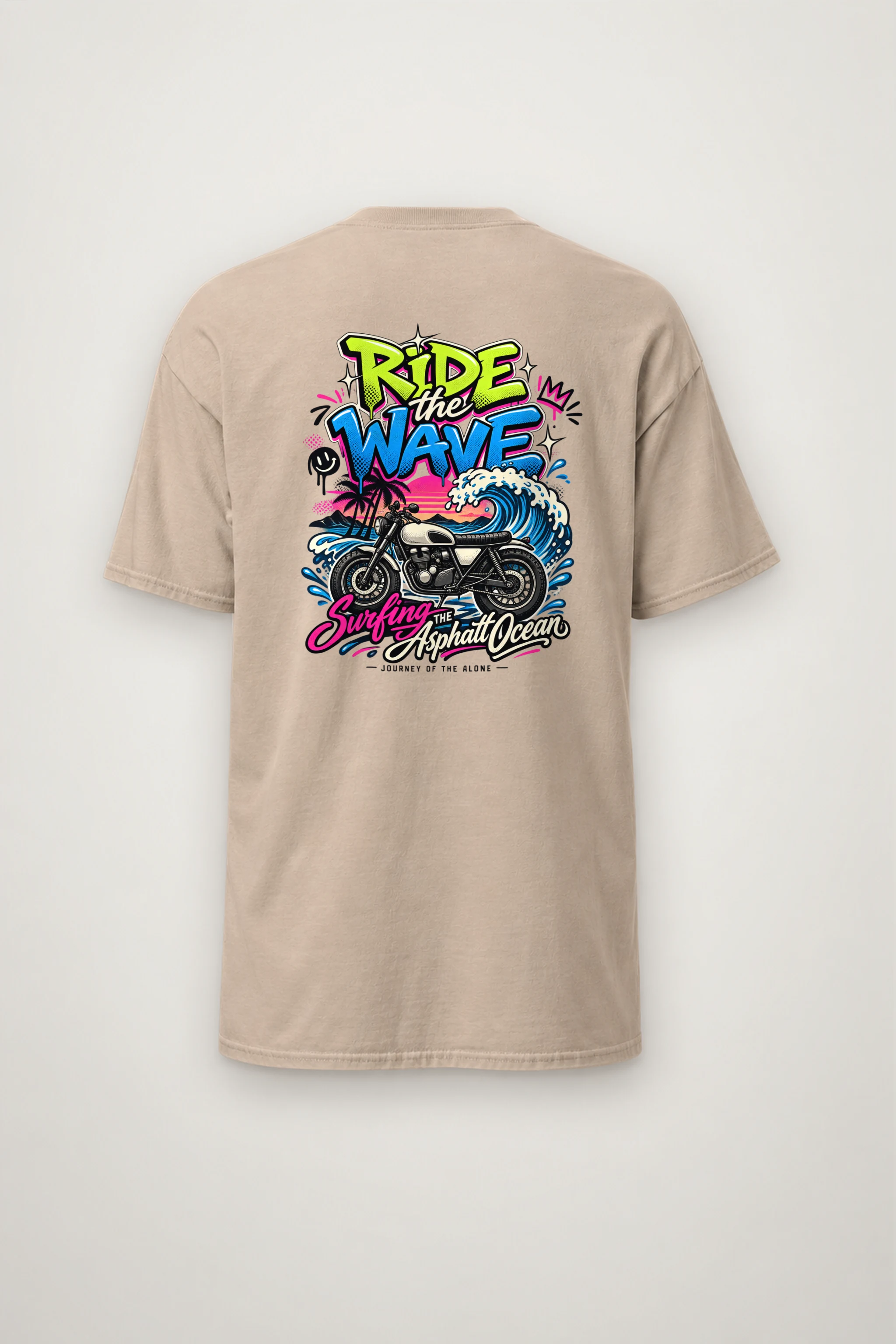 "Asphalt Ocean Journey" Heavyweight Unisex Crewneck T-shirt