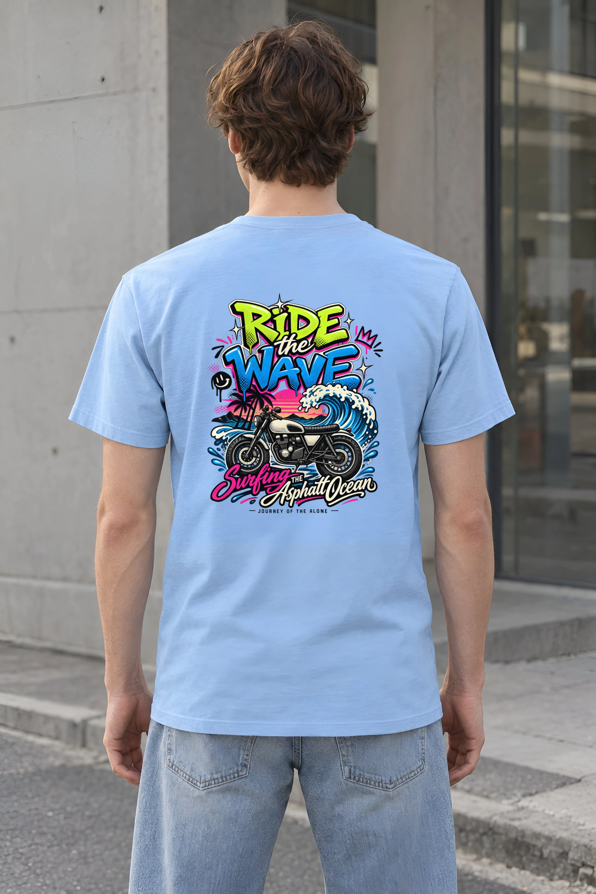 "Asphalt Ocean Journey" Heavyweight Unisex Crewneck T-shirt