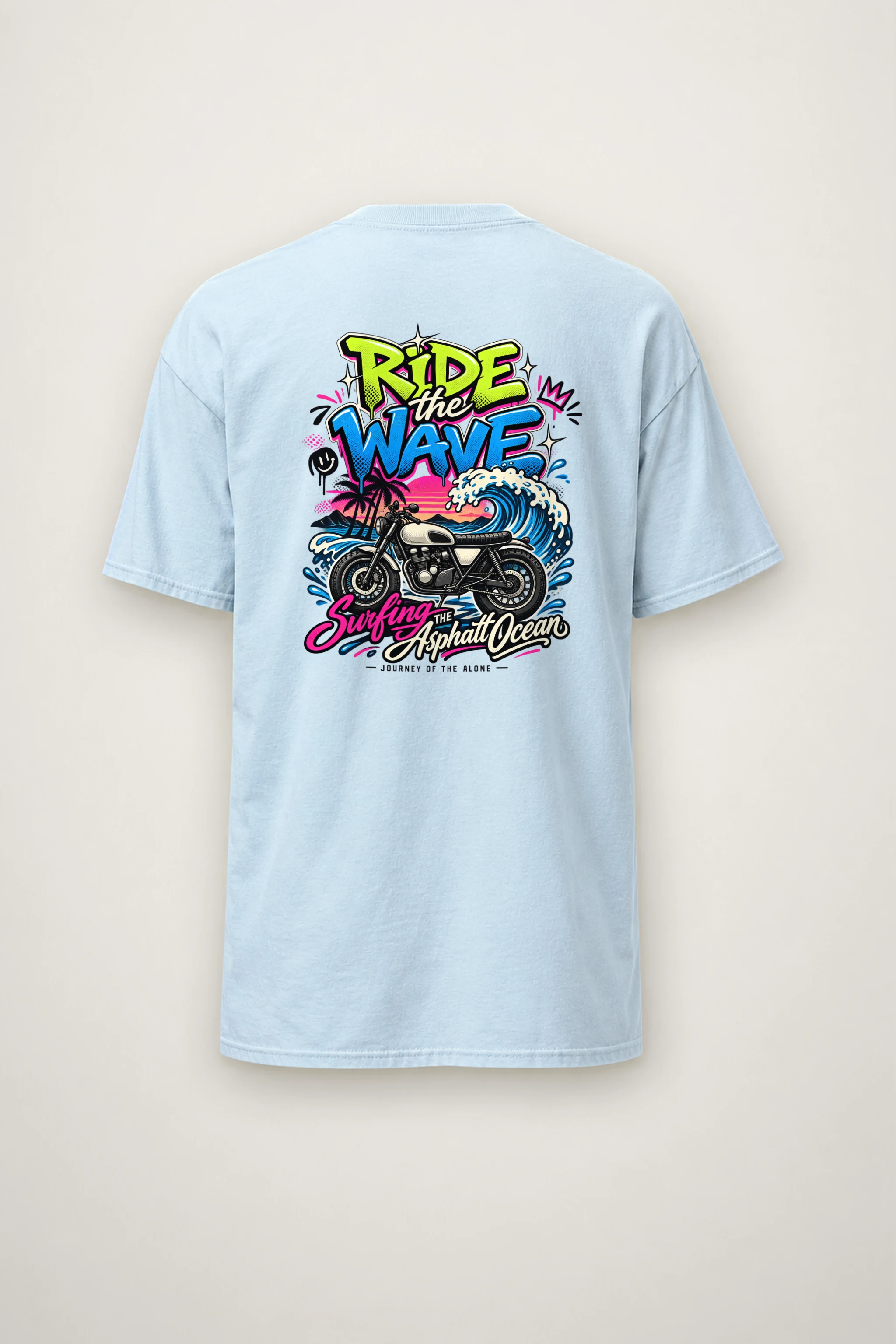 "Asphalt Ocean Journey" Heavyweight Unisex Crewneck T-shirt