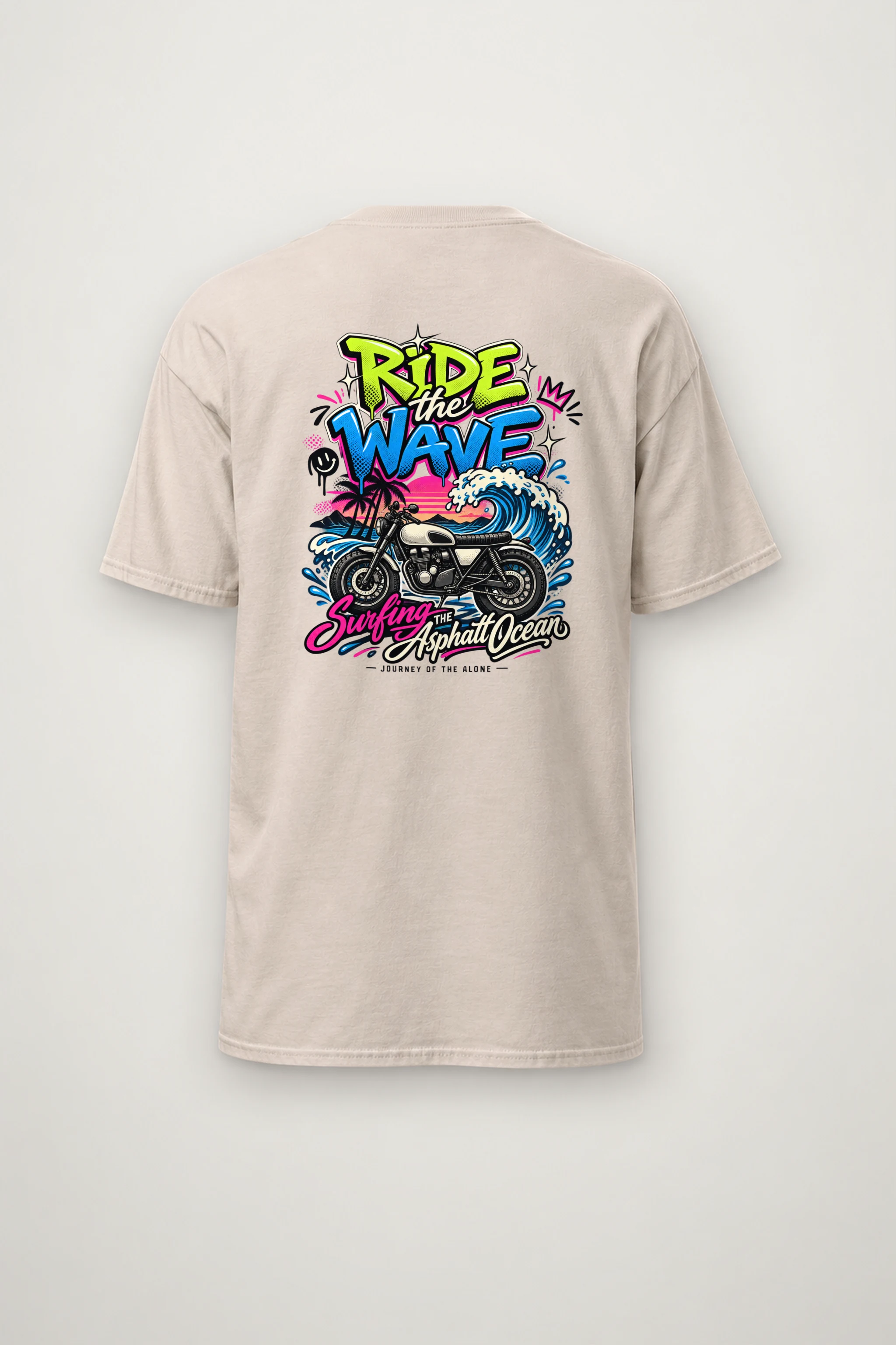 "Asphalt Ocean Journey" Heavyweight Unisex Crewneck T-shirt