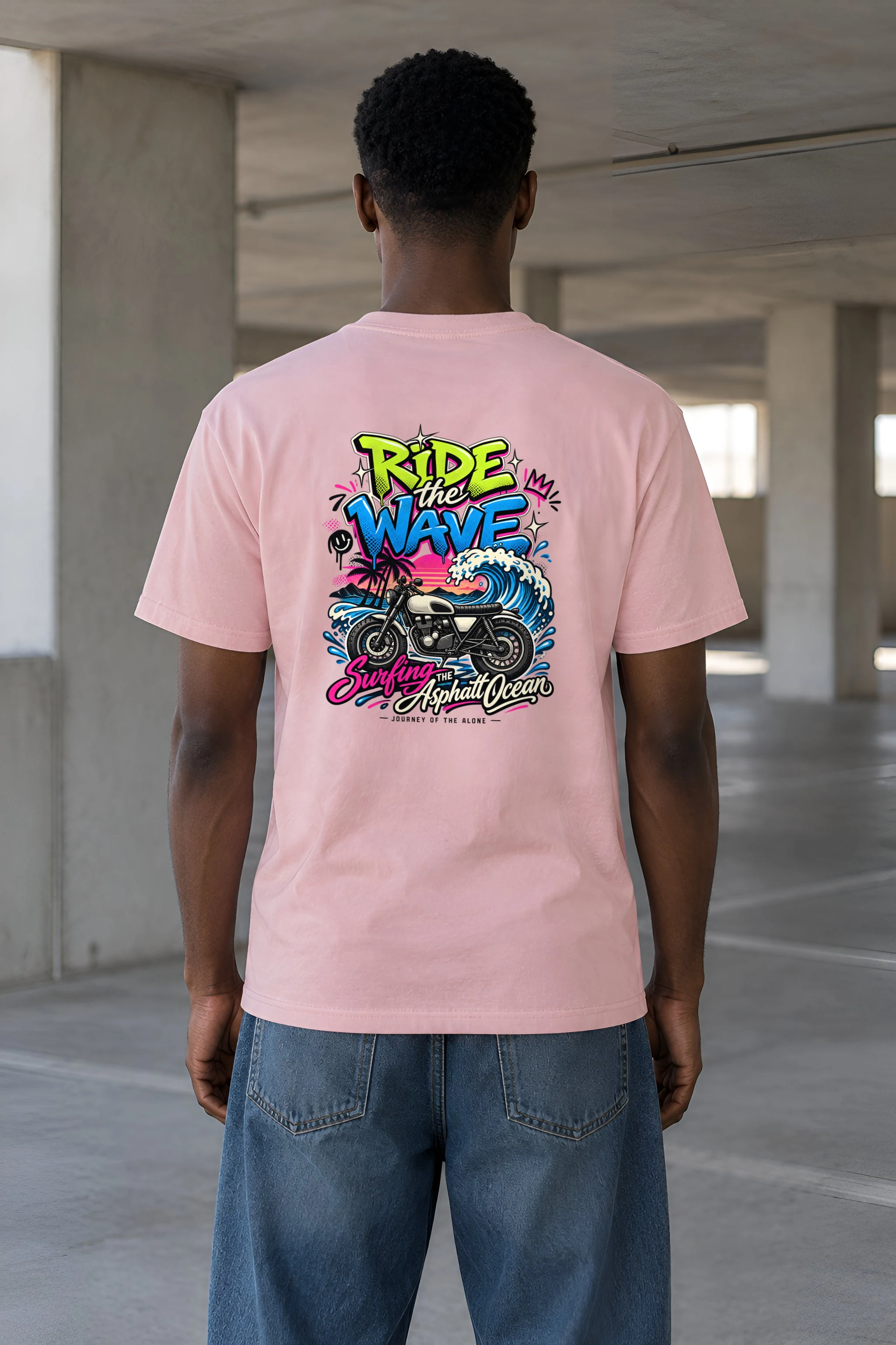 "Asphalt Ocean Journey" Heavyweight Unisex Crewneck T-shirt