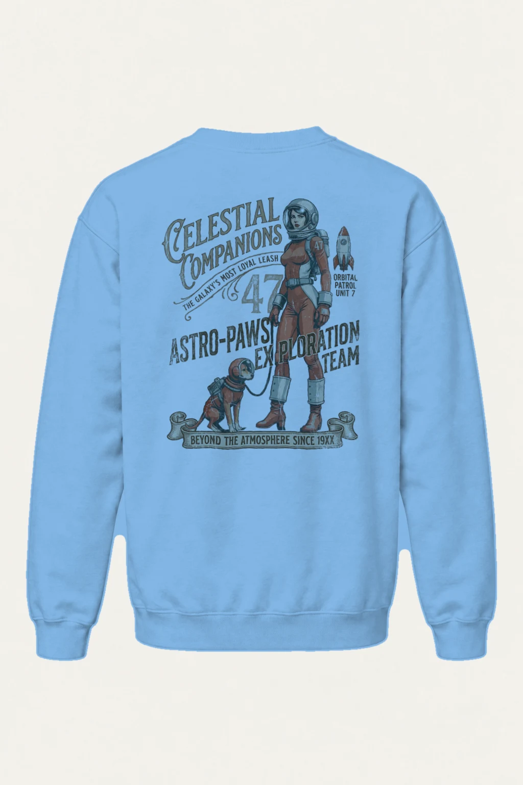 "Astro-Paws Patrol" Heavy Blend Unisex Crewneck Sweatshirt | Gildan 18000
