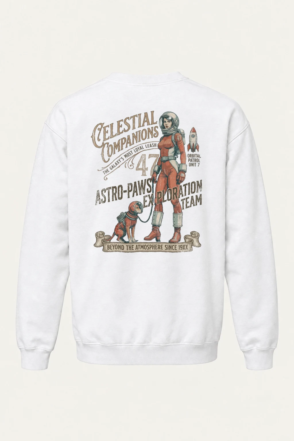 "Astro-Paws Patrol" Heavy Blend Unisex Crewneck Sweatshirt | Gildan 18000