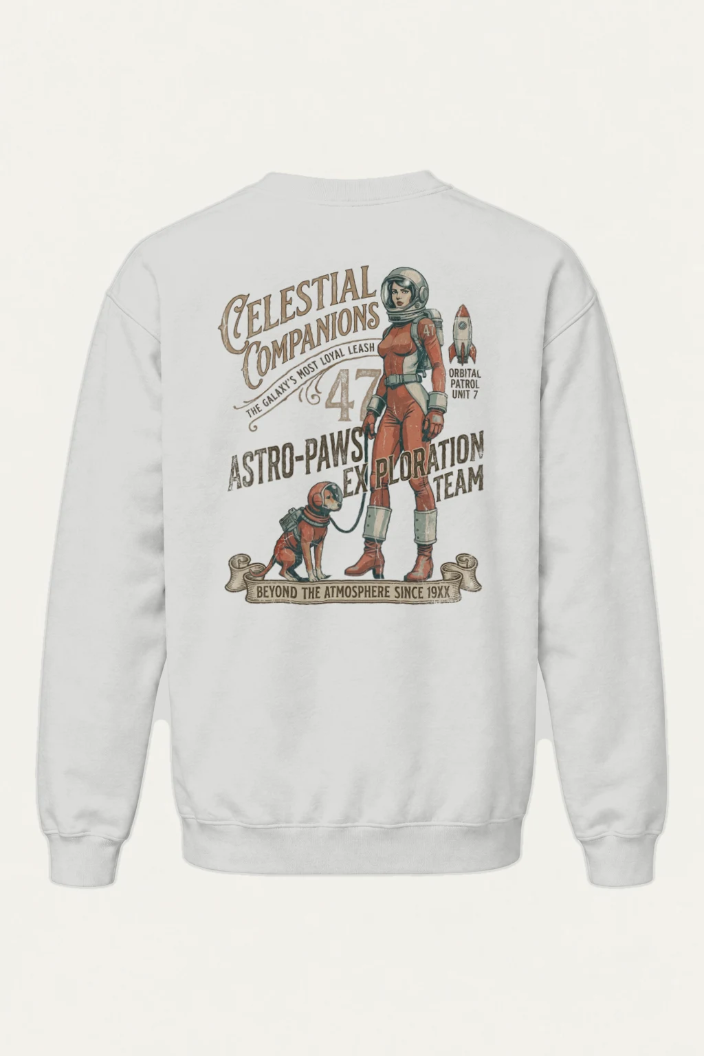 "Astro-Paws Patrol" Heavy Blend Unisex Crewneck Sweatshirt | Gildan 18000