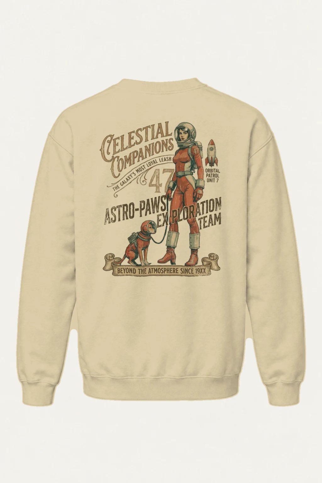 "Astro-Paws Patrol" Heavy Blend Unisex Crewneck Sweatshirt | Gildan 18000