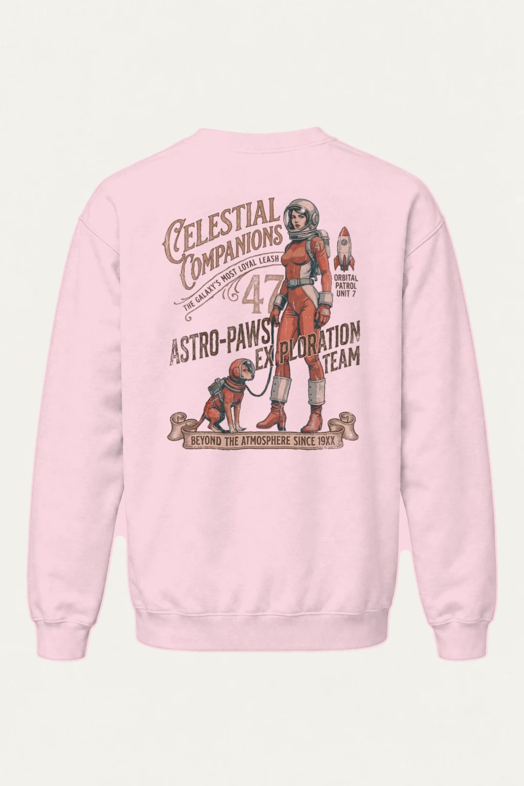 "Astro-Paws Patrol" Heavy Blend Unisex Crewneck Sweatshirt | Gildan 18000