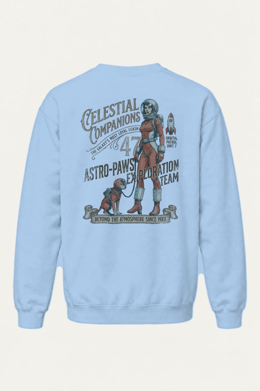 "Astro-Paws Patrol" Heavy Blend Unisex Crewneck Sweatshirt | Gildan 18000