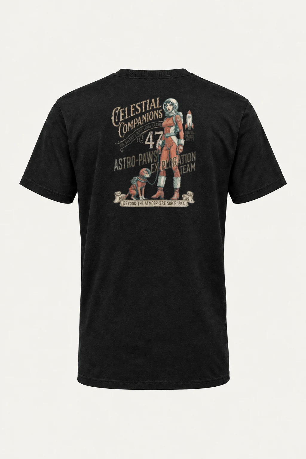 "Astro-Paws Patrol" Heavyweight Unisex Crewneck T-shirt | Gildan 5000