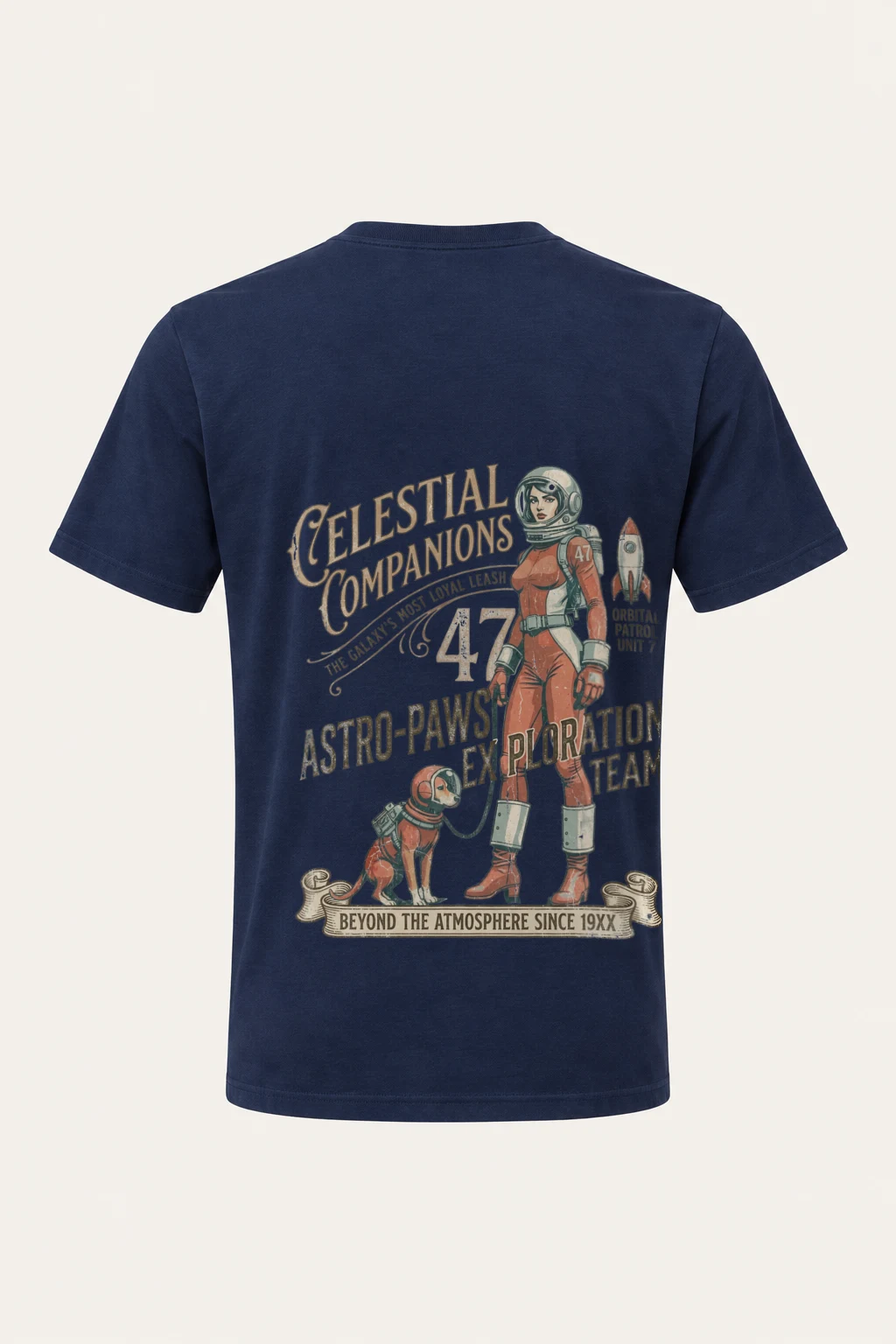"Astro-Paws Patrol" Heavyweight Unisex Crewneck T-shirt | Gildan 5000