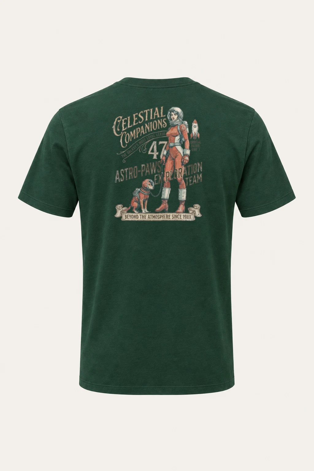 "Astro-Paws Patrol" Heavyweight Unisex Crewneck T-shirt | Gildan 5000