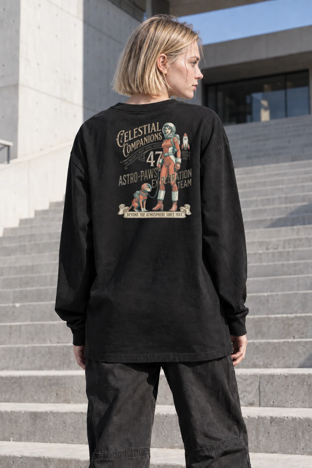"Astro-Paws Patrol" Unisex Longsleeve T-shirt | Gildan 2400