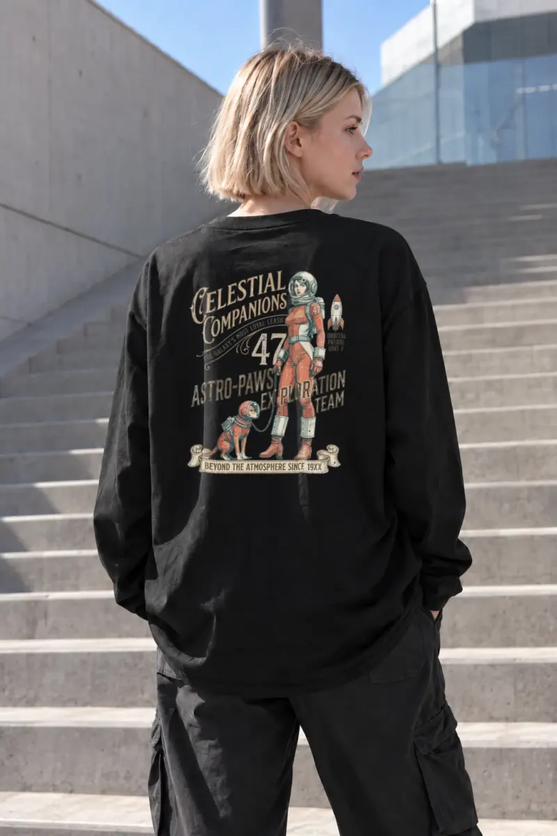 “Astro-Paws Patrol” Unisex Longsleeve T-shirt | Gildan 2400