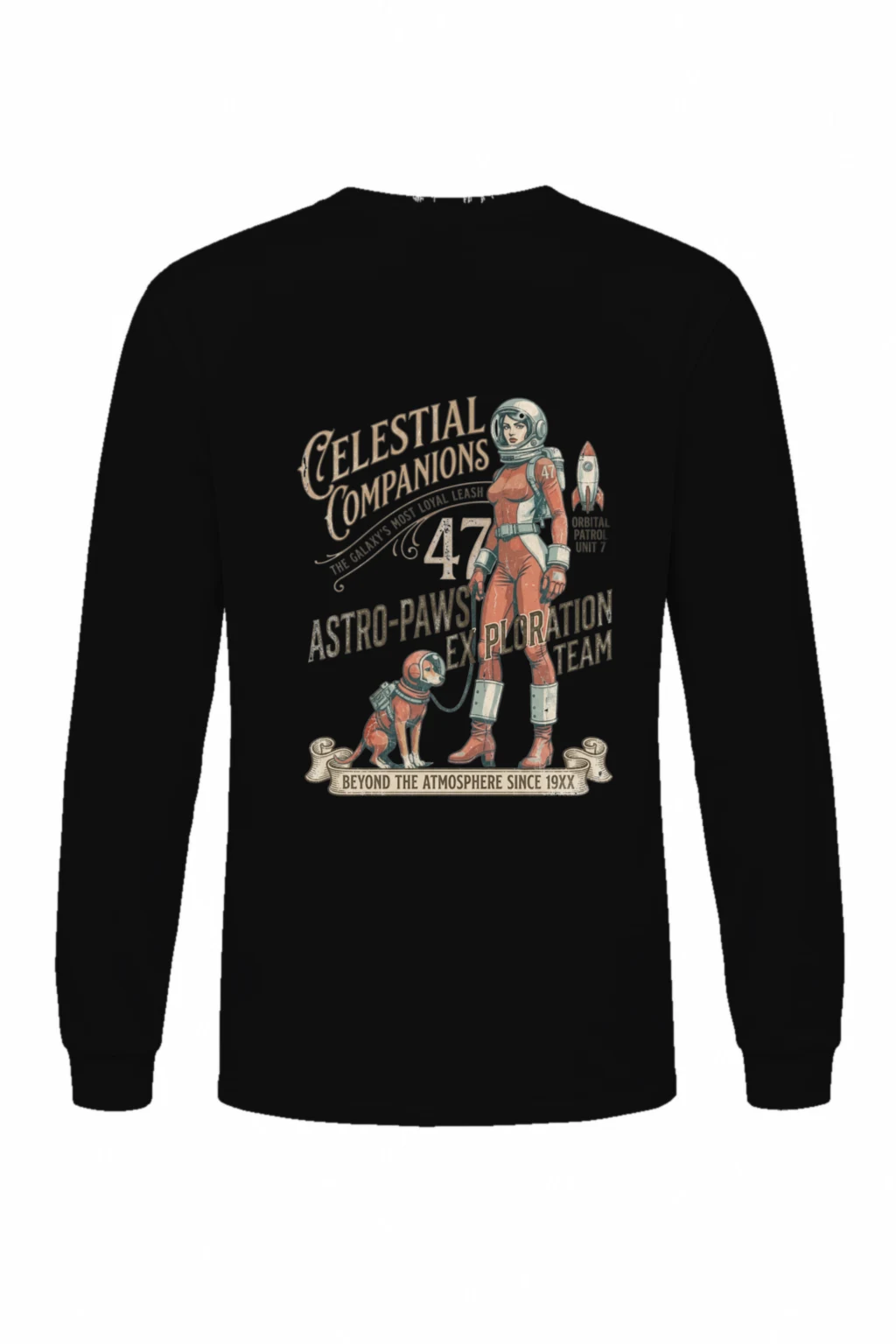 "Astro-Paws Patrol" Unisex Longsleeve T-shirt | Gildan 2400