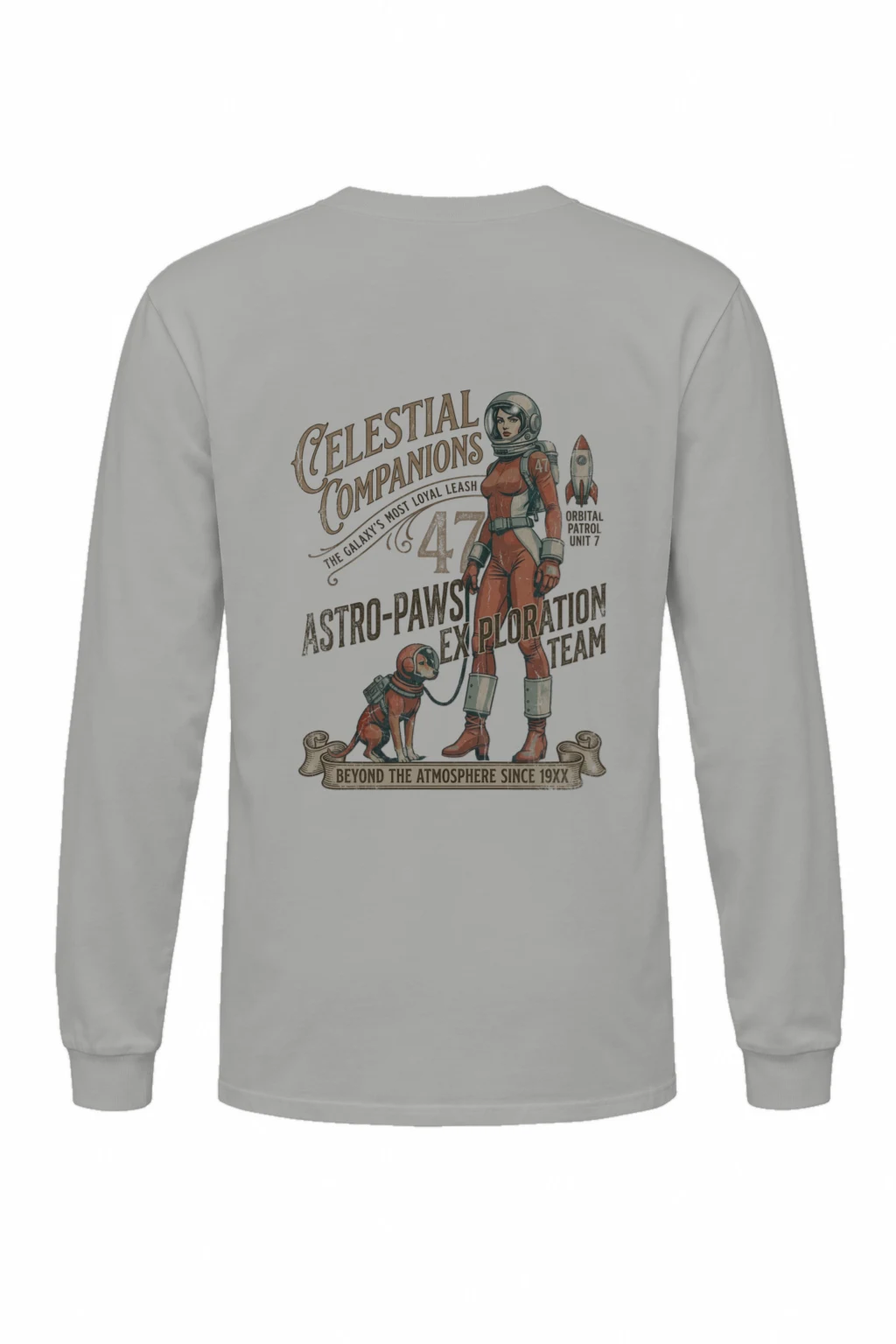 "Astro-Paws Patrol" Unisex Longsleeve T-shirt | Gildan 2400