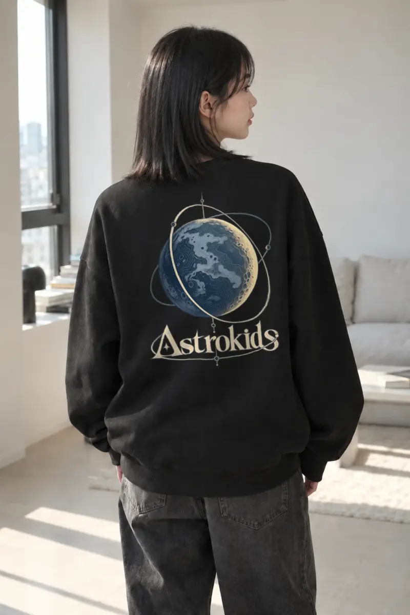 "Astrokids Orbital Moon" Heavy Blend Unisex Crewneck Sweatshirt | Gildan 18000