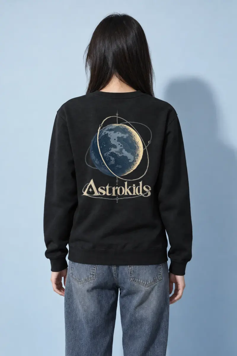 "Astrokids Orbital Moon" Heavy Blend Unisex Crewneck Sweatshirt | Gildan 18000
