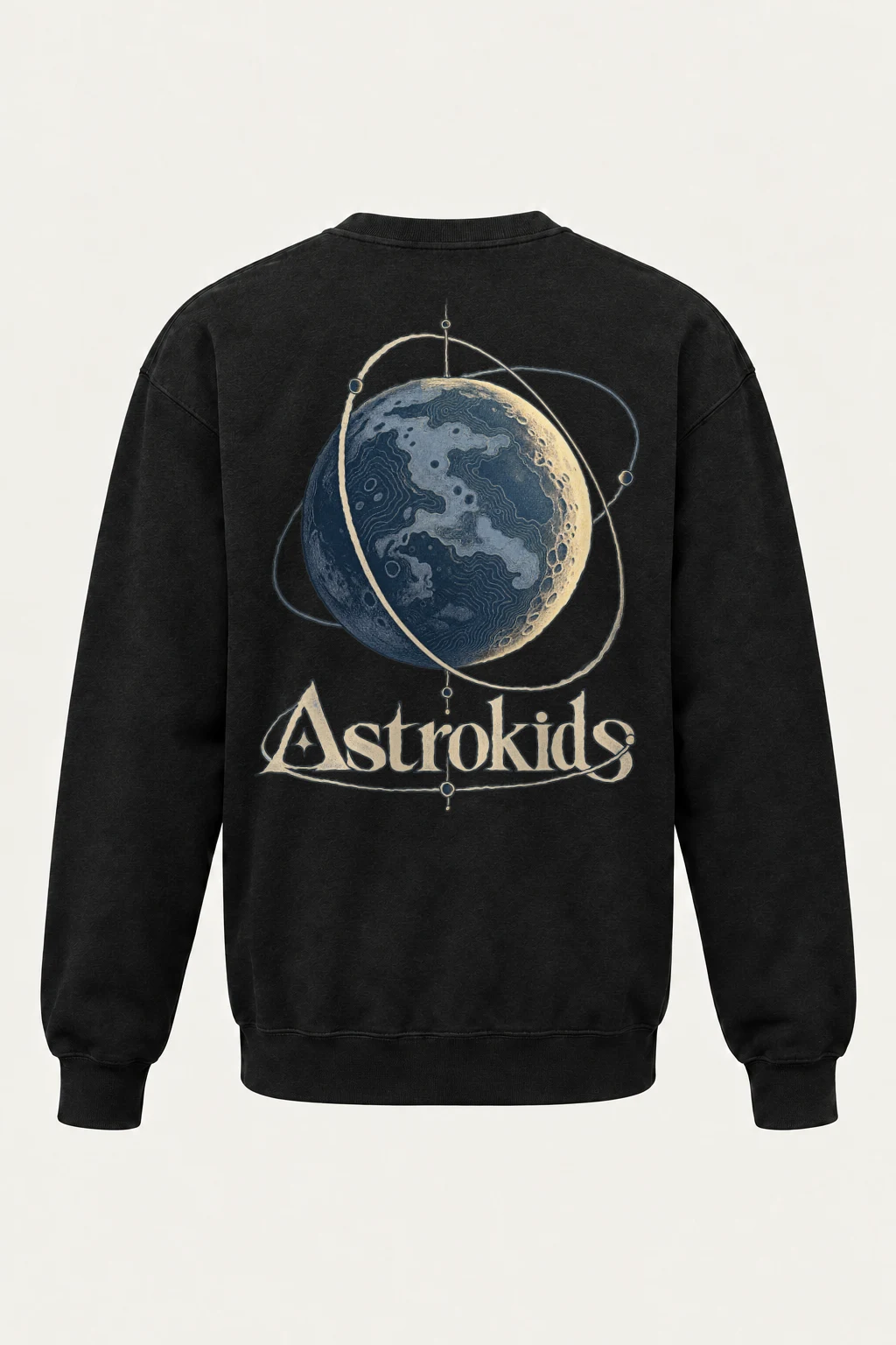 "Astrokids Orbital Moon" Heavy Blend Unisex Crewneck Sweatshirt | Gildan 18000