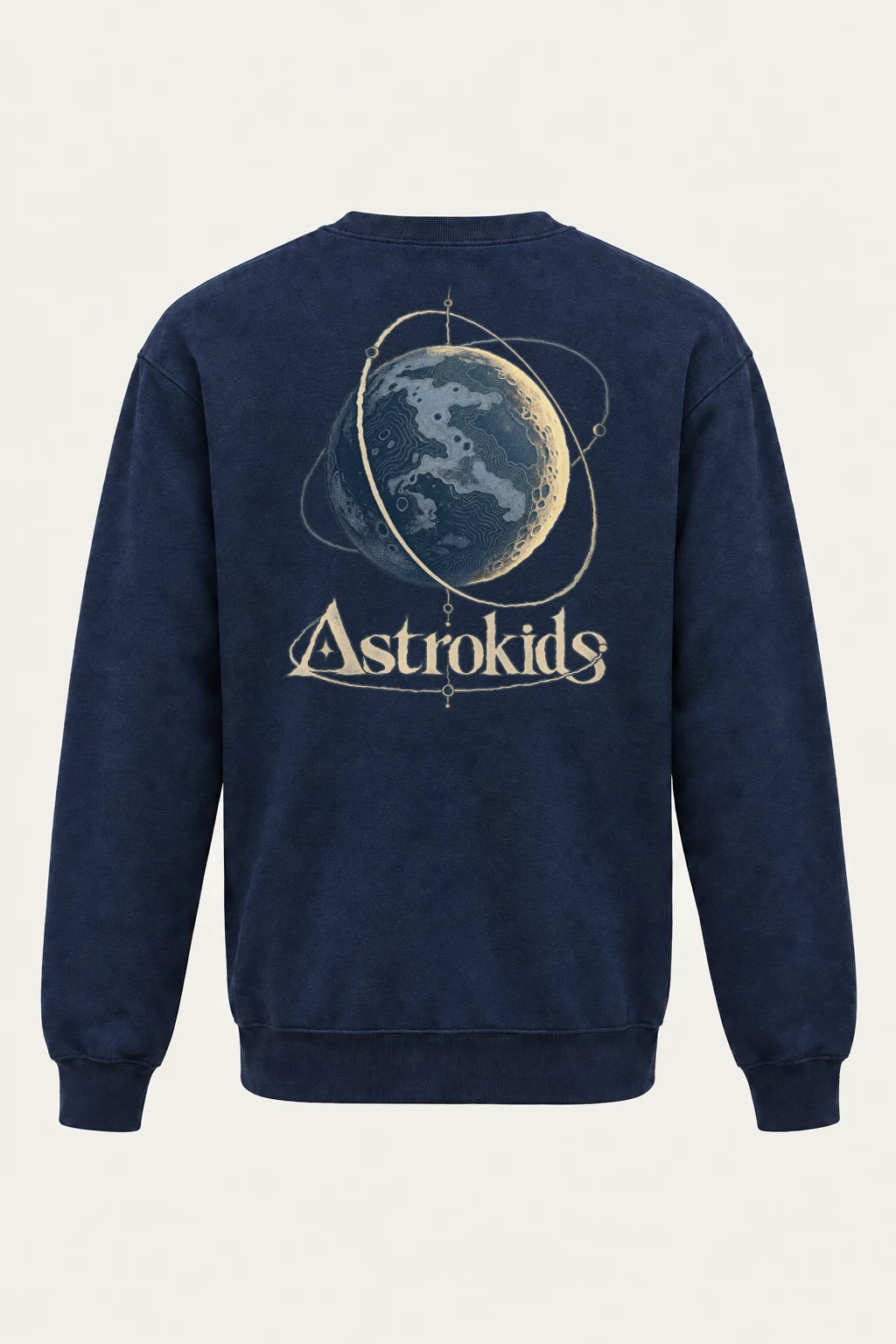 "Astrokids Orbital Moon" Heavy Blend Unisex Crewneck Sweatshirt | Gildan 18000