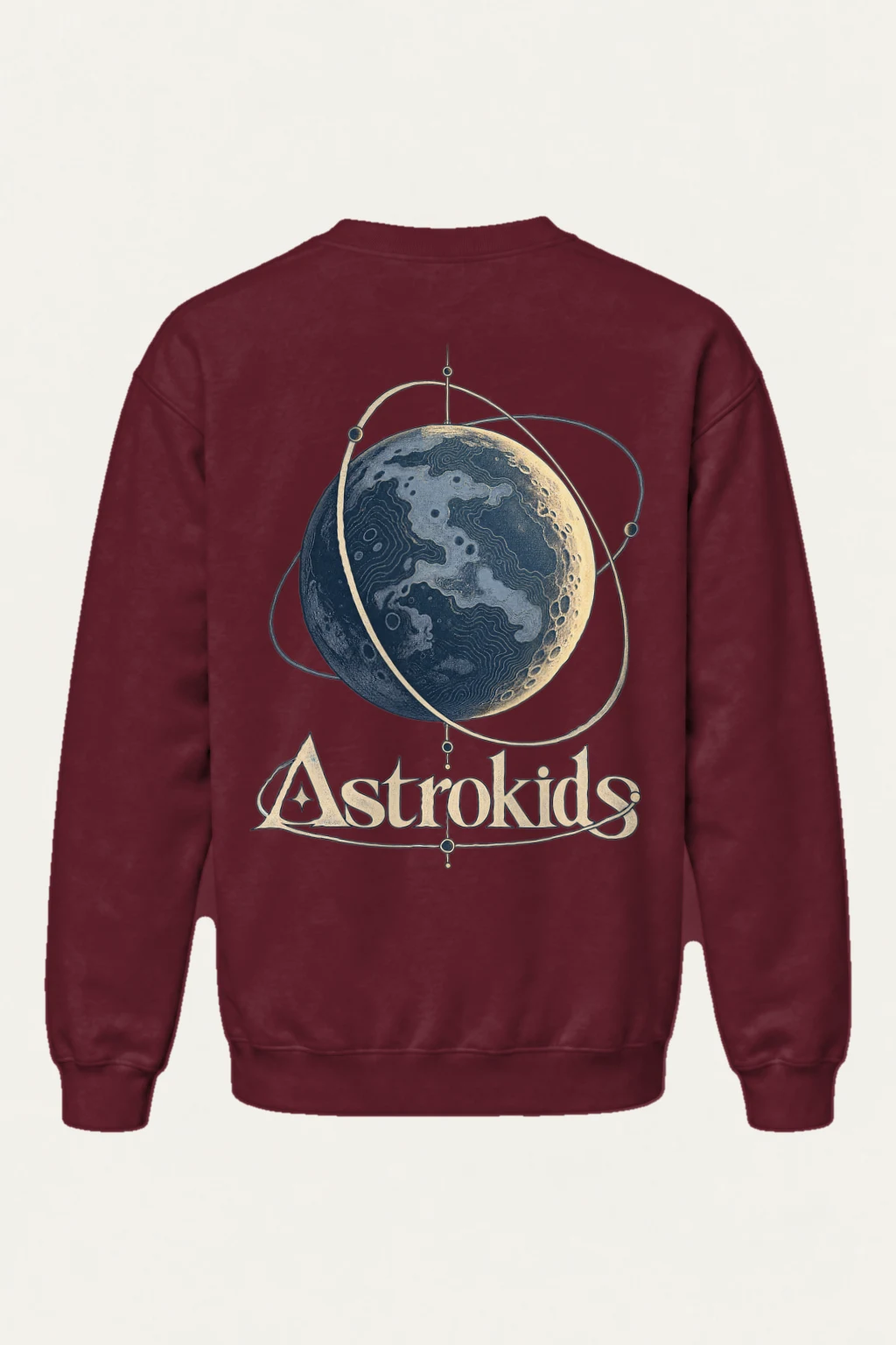 "Astrokids Orbital Moon" Heavy Blend Unisex Crewneck Sweatshirt | Gildan 18000