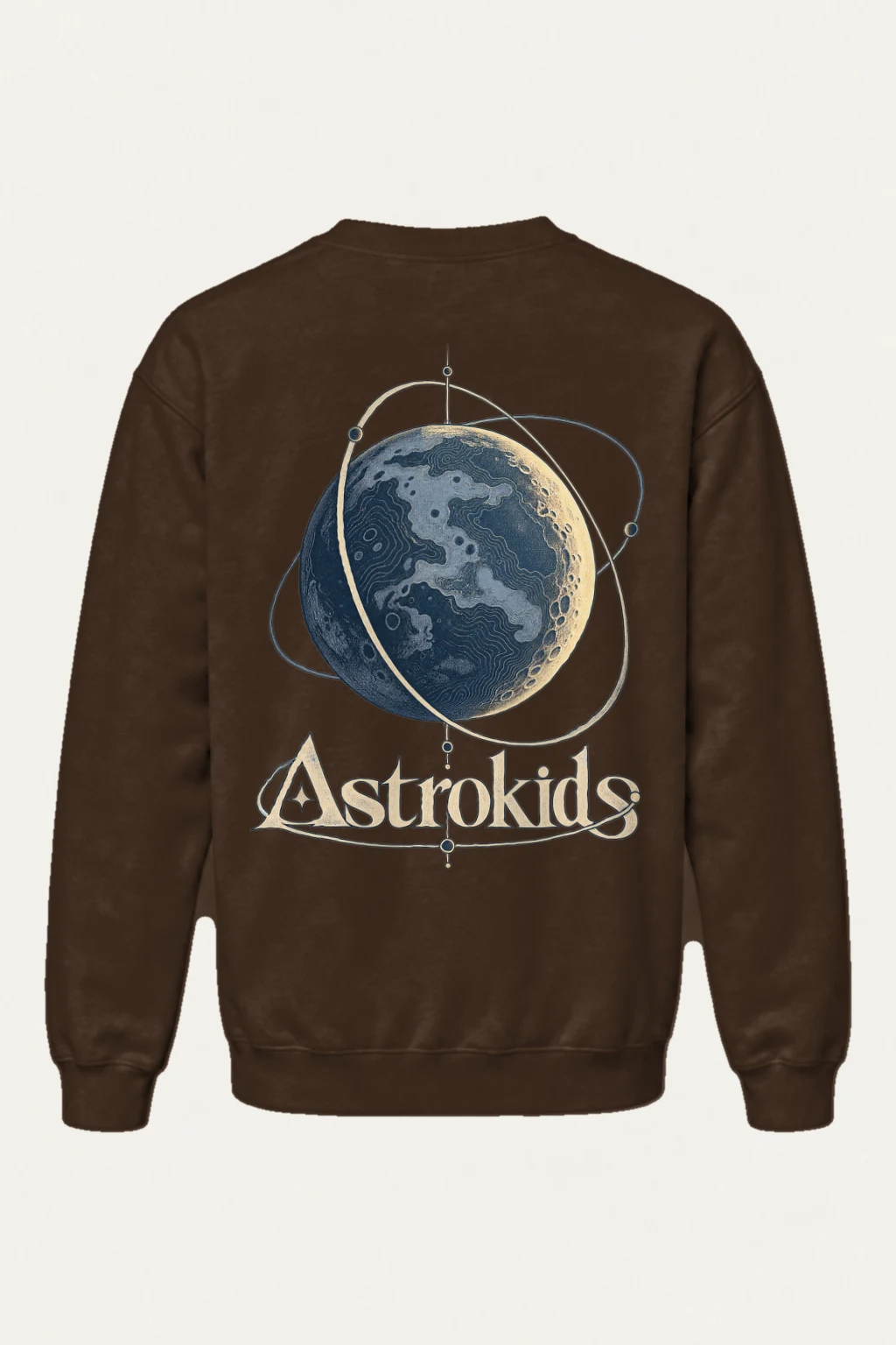 "Astrokids Orbital Moon" Heavy Blend Unisex Crewneck Sweatshirt | Gildan 18000