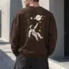 "Astronaut Among Stars" Heavy Blend Unisex Crewneck Sweatshirt | Gildan 18000