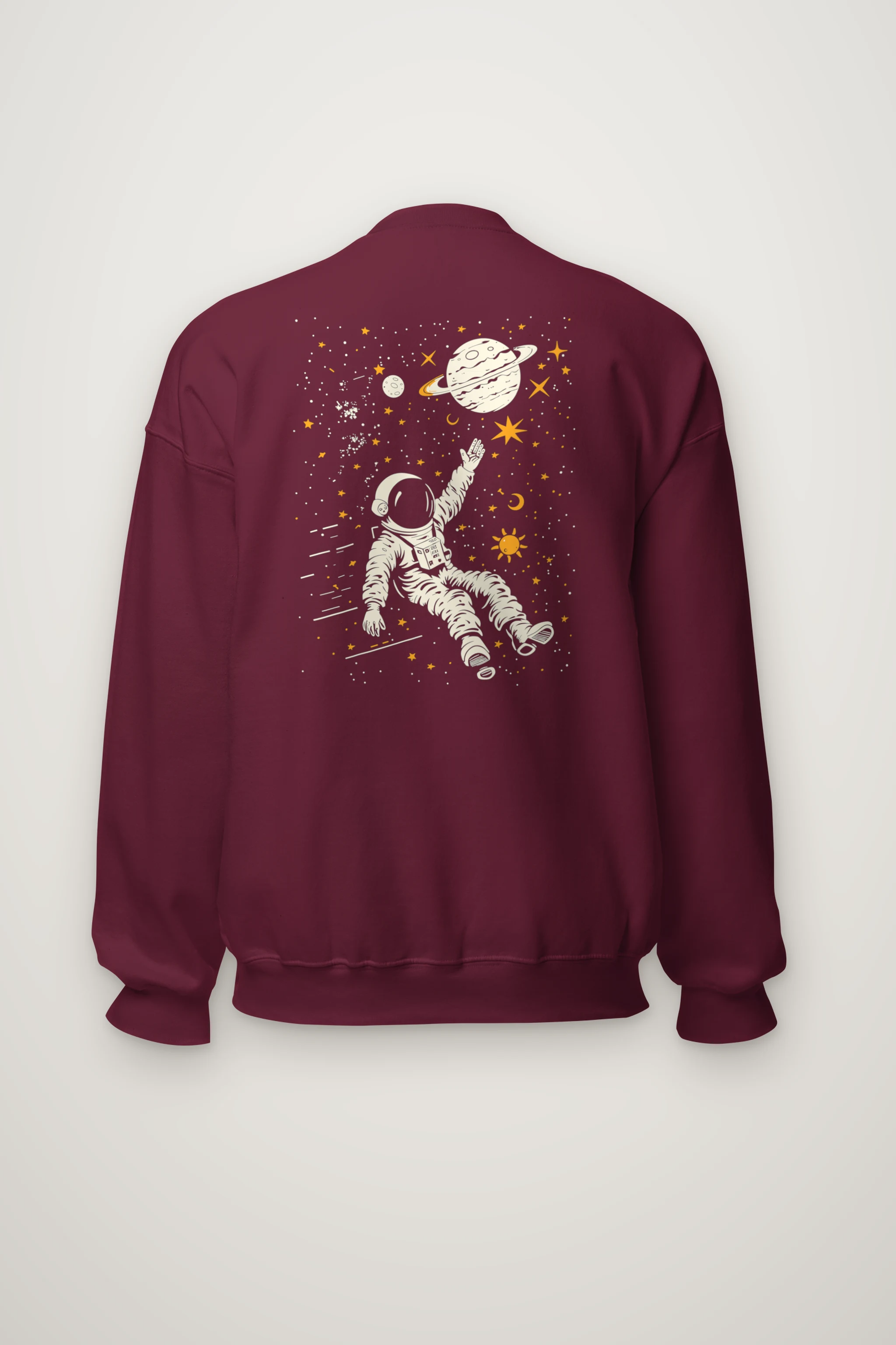 "Astronaut Among Stars" Heavy Blend Unisex Crewneck Sweatshirt