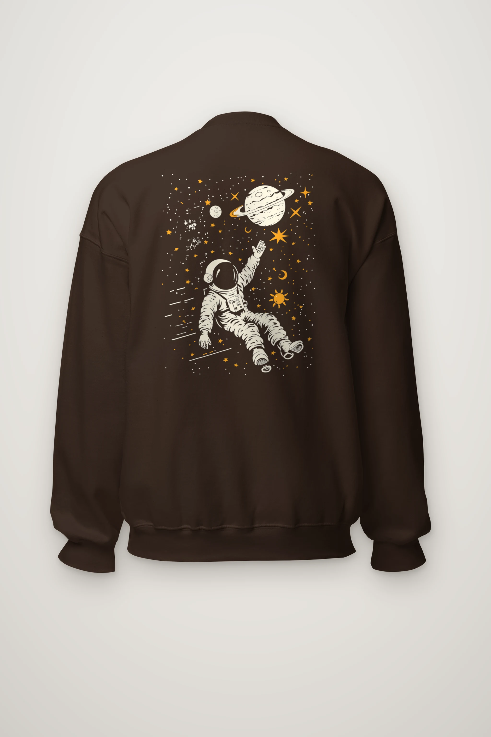 "Astronaut Among Stars" Heavy Blend Unisex Crewneck Sweatshirt
