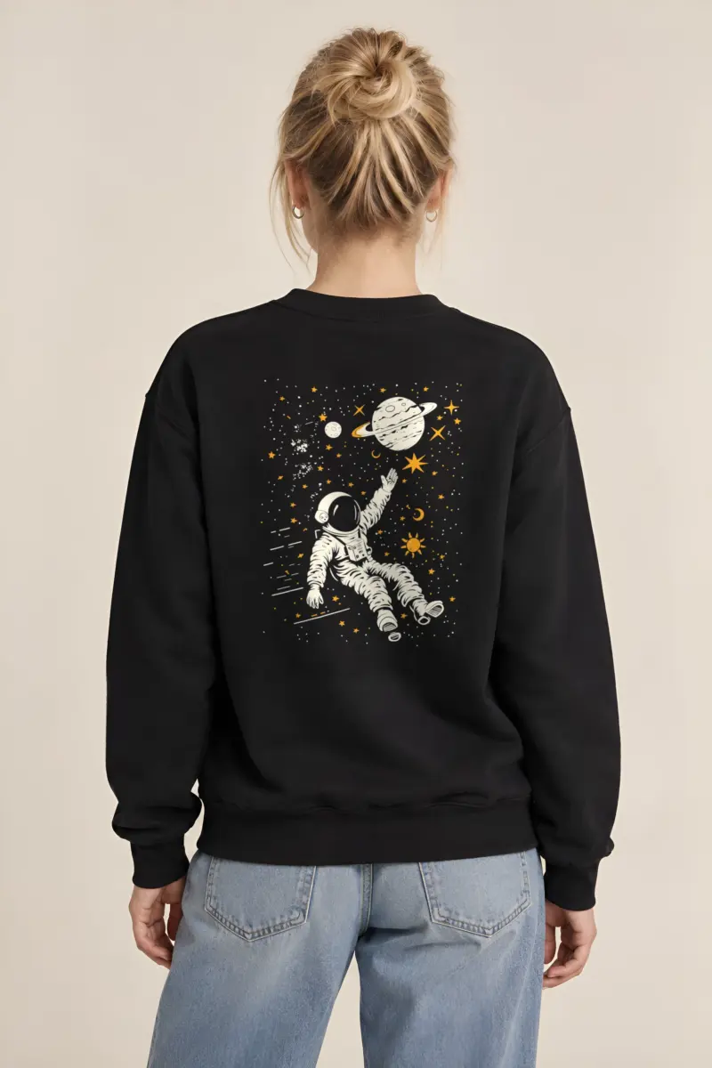 "Astronaut Among Stars" 1 Crewneck Sweatshirt