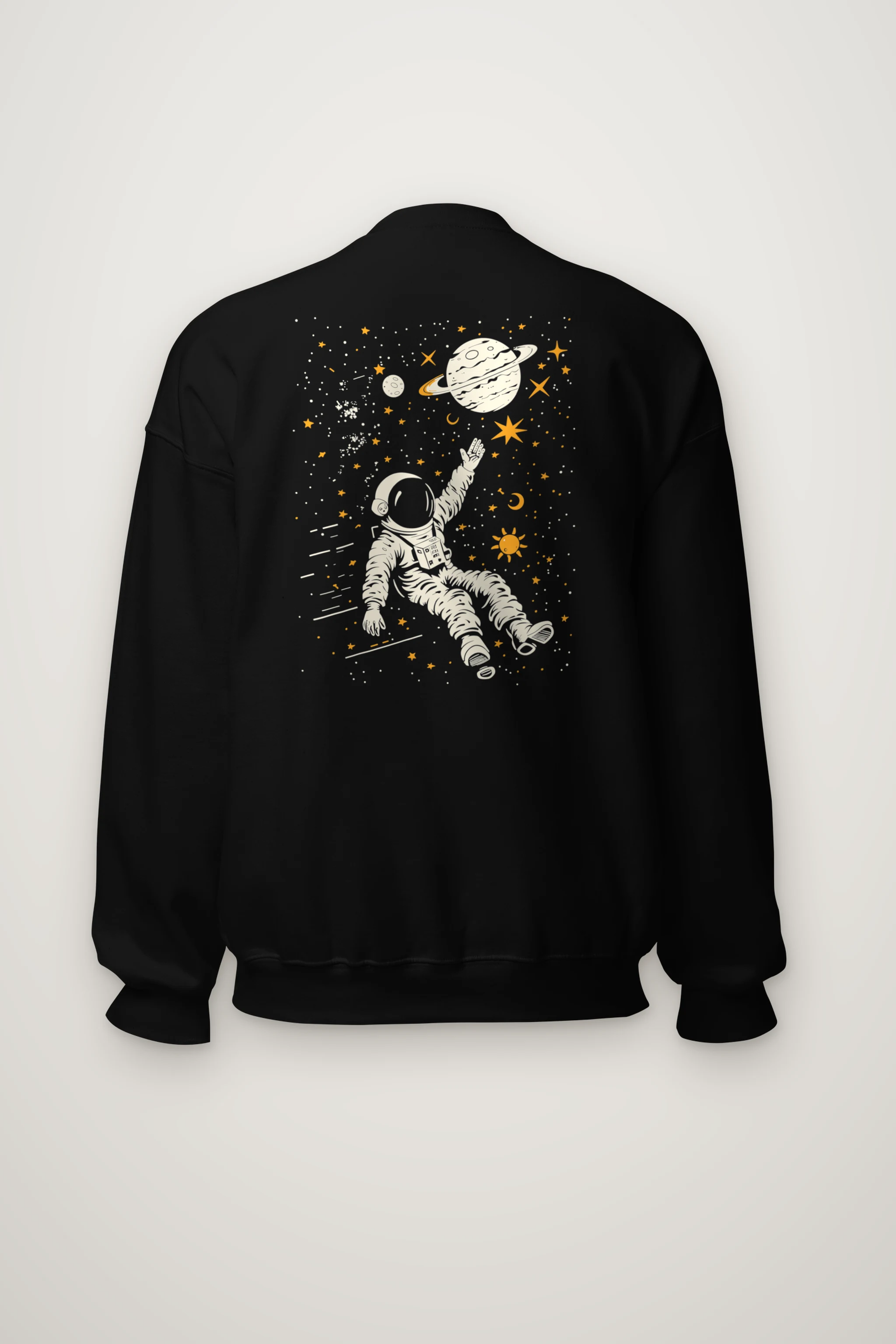 "Astronaut Among Stars" Heavy Blend Unisex Crewneck Sweatshirt